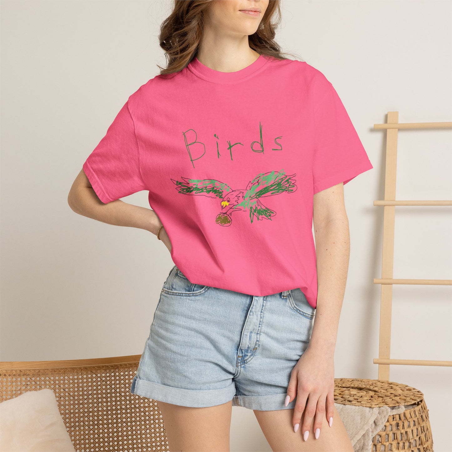 Birds Crayon Graphic Tee