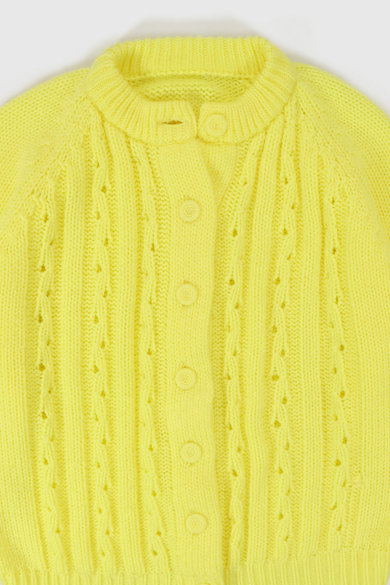 Vintage Yellow Cardigan Sweater