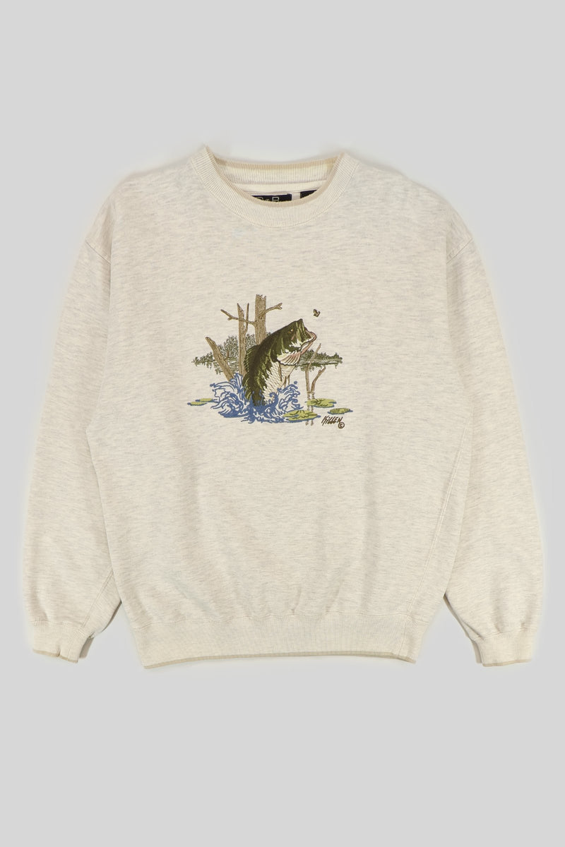 Vintage Embroidered Bass Crewneck
