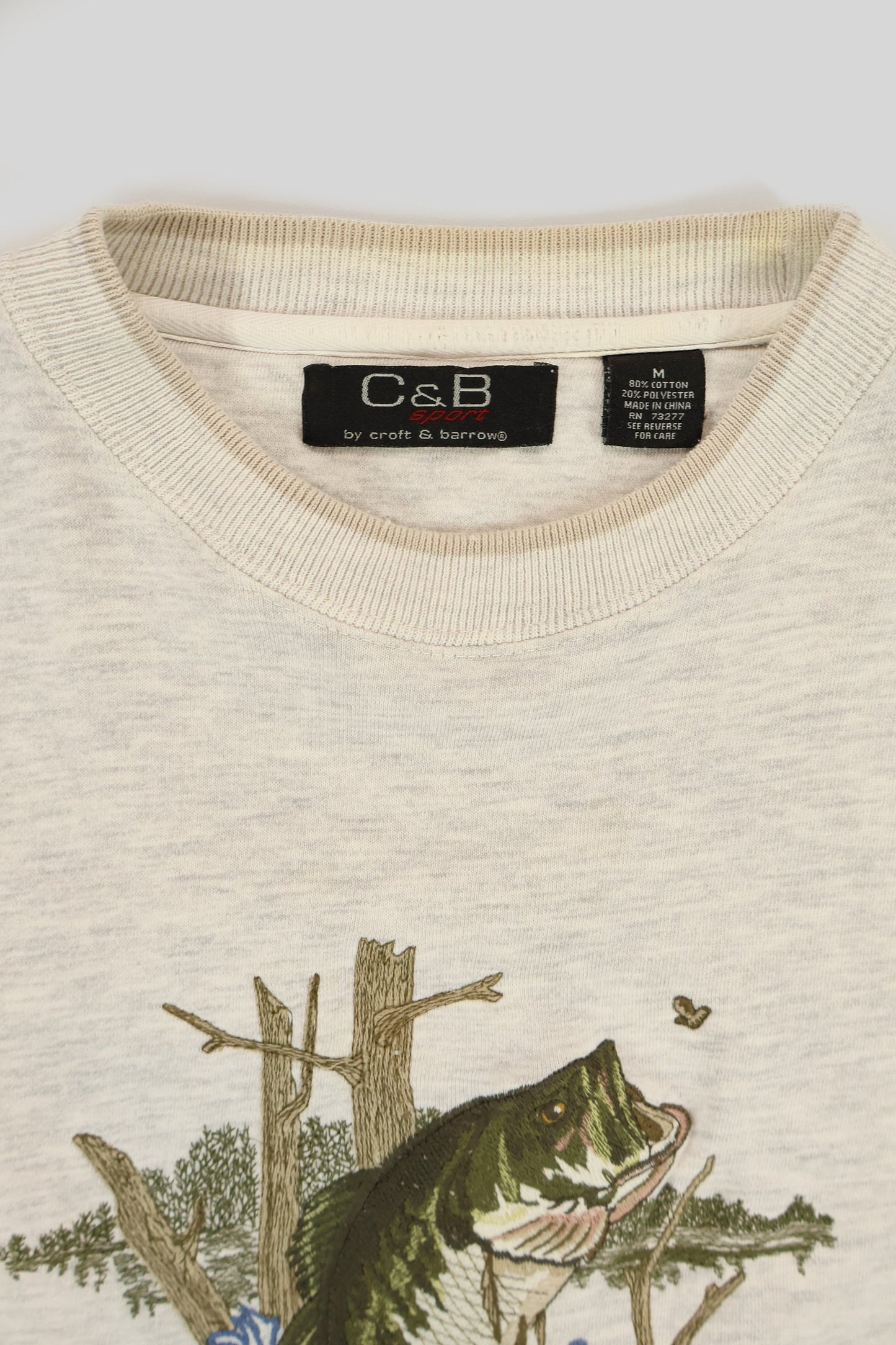 Vintage Embroidered Bass Crewneck Image 2