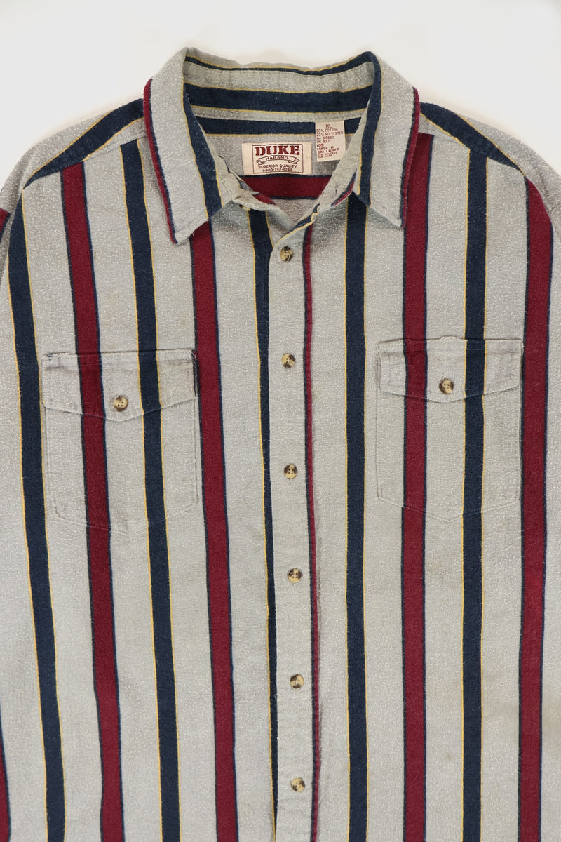 Vintage Striped Button-Down Shirt