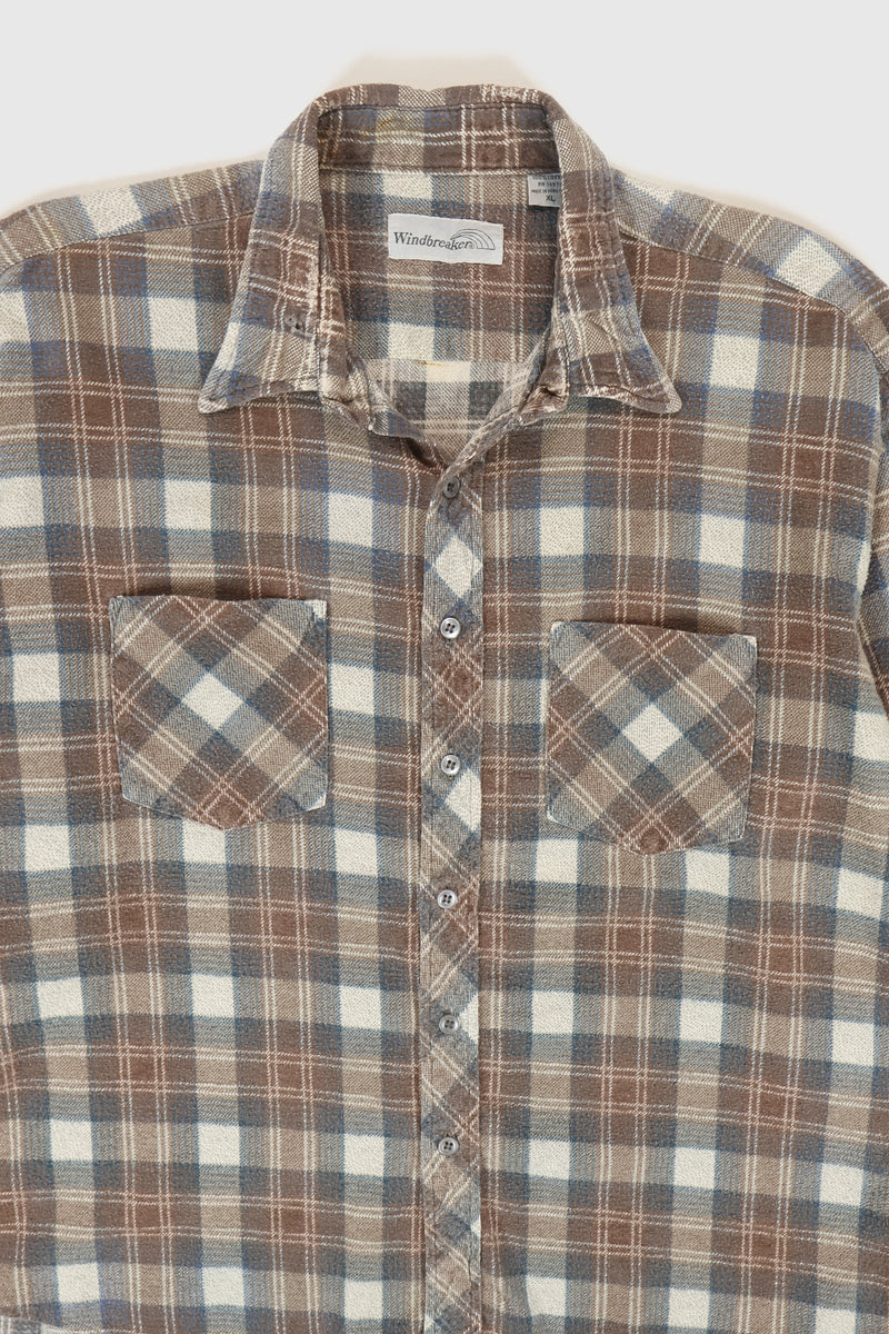 Vintage Plaid Button-Down Shirt