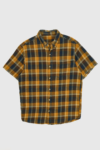 Vintage Short Sleeve Cut-Off Button-Down Shirt