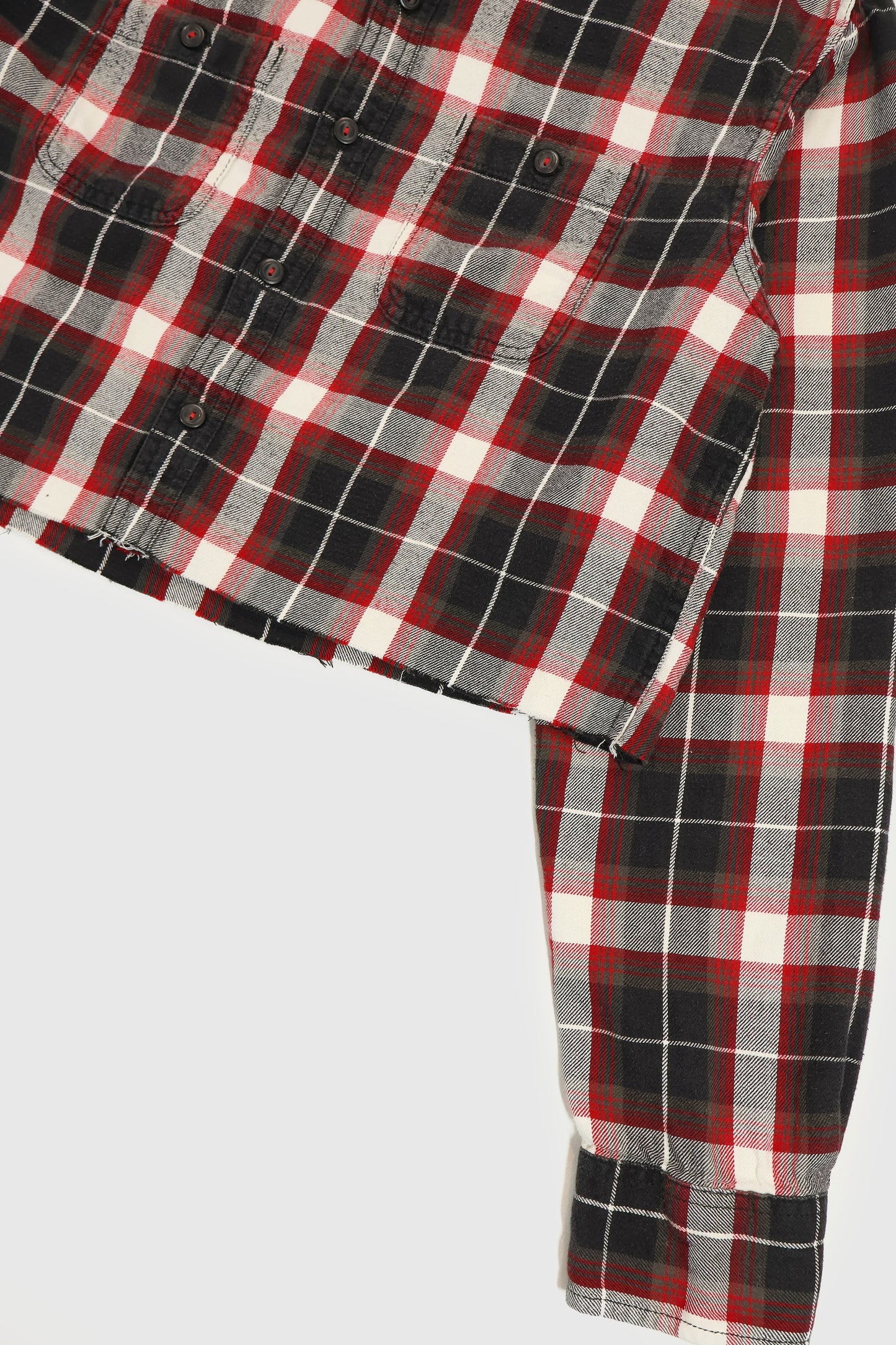 Vintage Cropped Button-Down Shirt Image 3