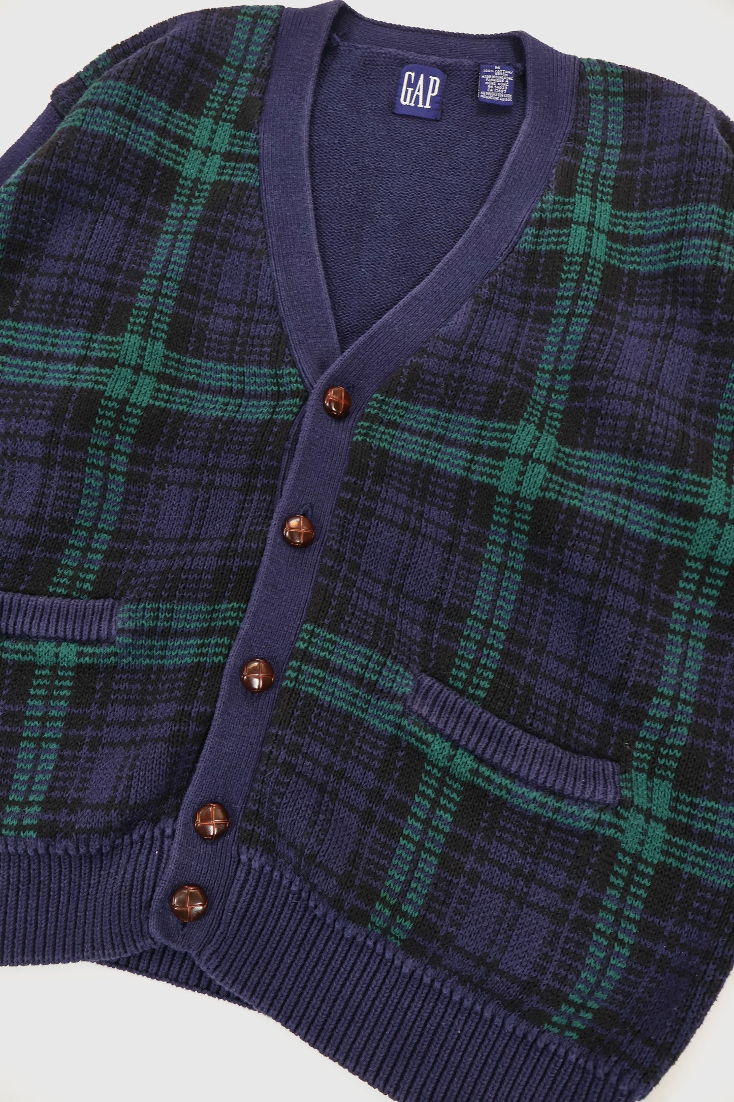 Vintage Gap Plaid Cardigan Sweater Image 5