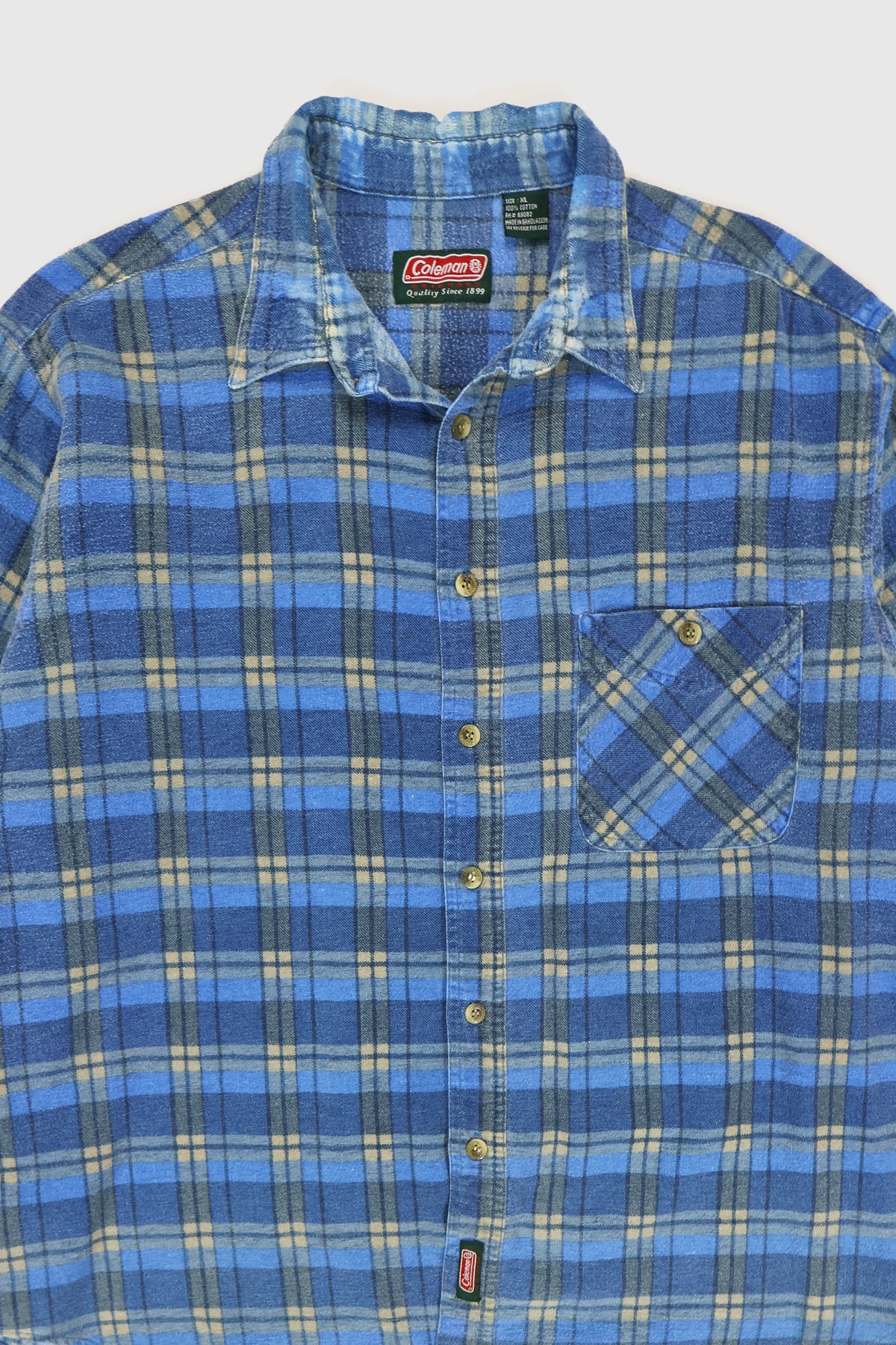 Vintage Coleman Plaid Flannel Button-Down Shirt Image 4