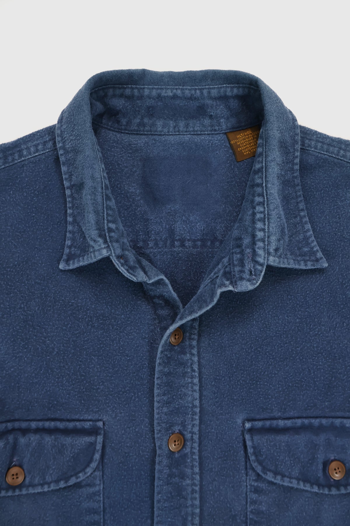 Vintage Heavyweight 50/50 Bleach Tech Flannel Button-Down Shirt Image 4