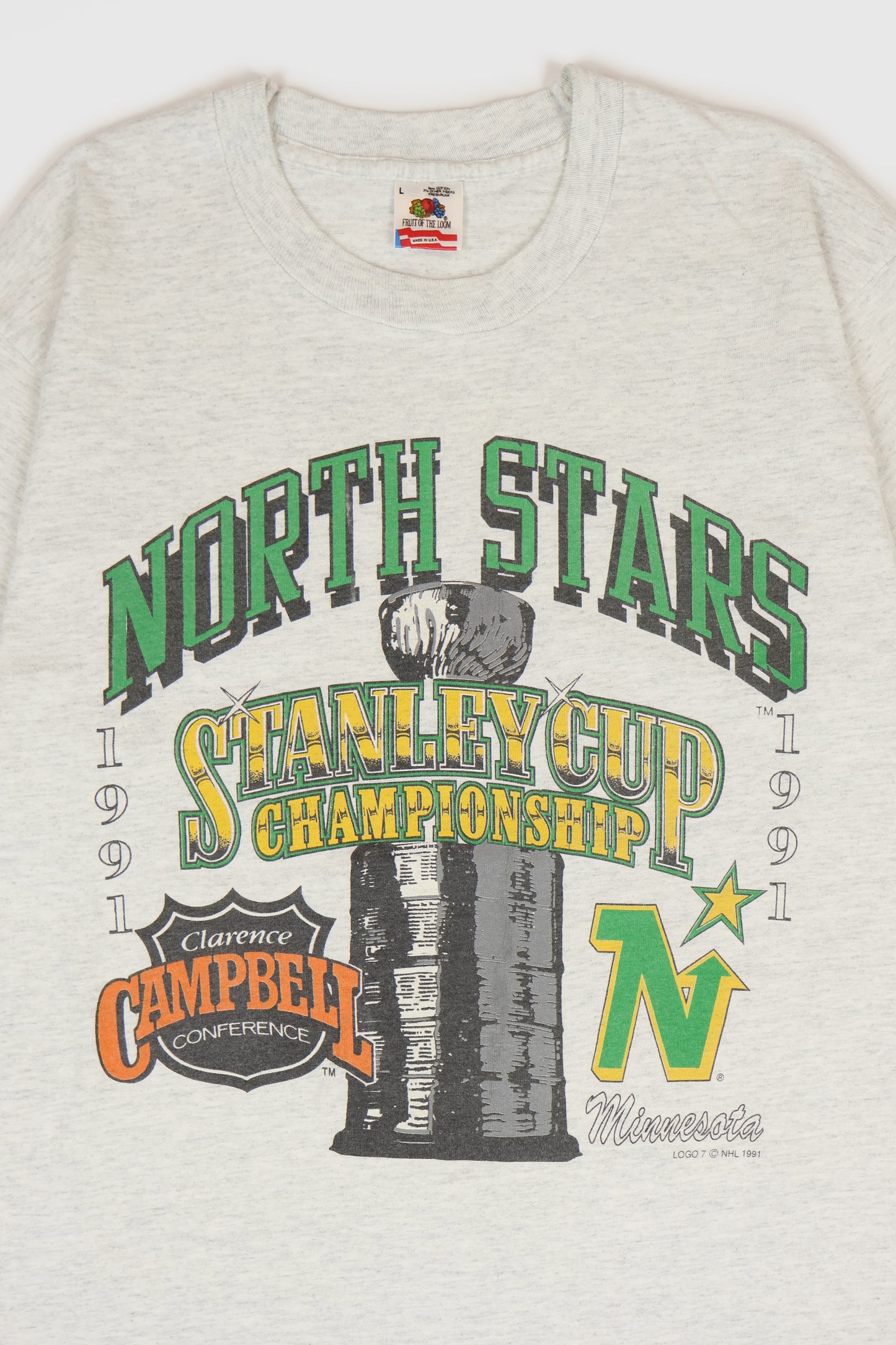Vintage Dallas North Stars 1991 Stanely Cup Champions Tee Image 1