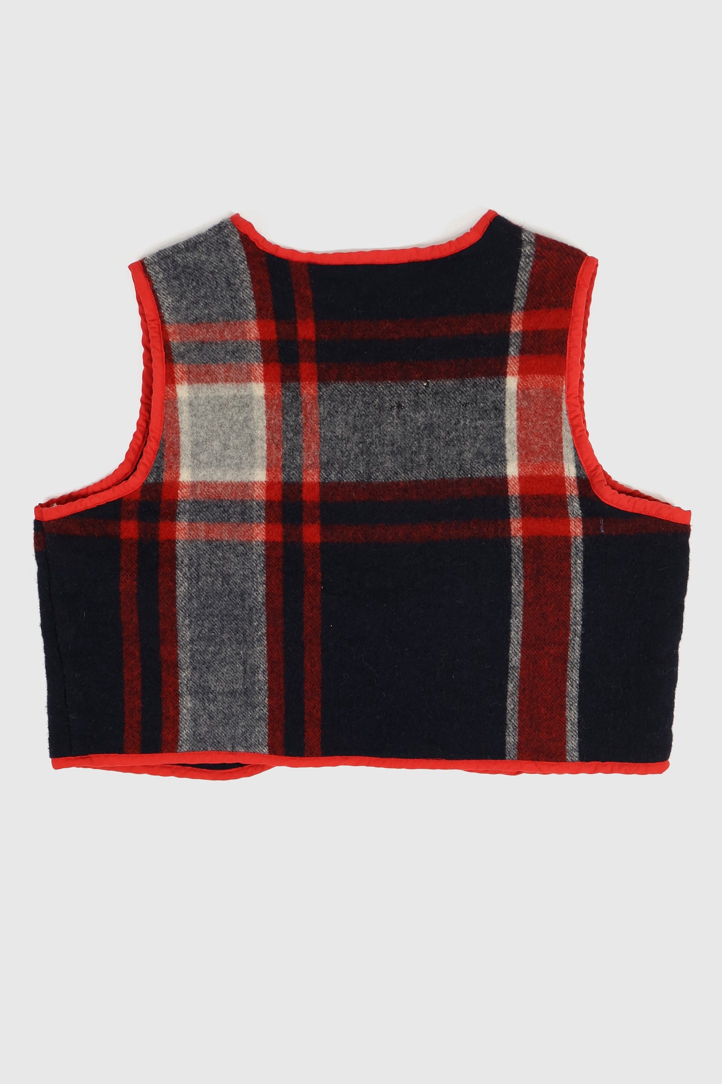 Reworked Woolen Plaid Tie Vest 11 Image 1