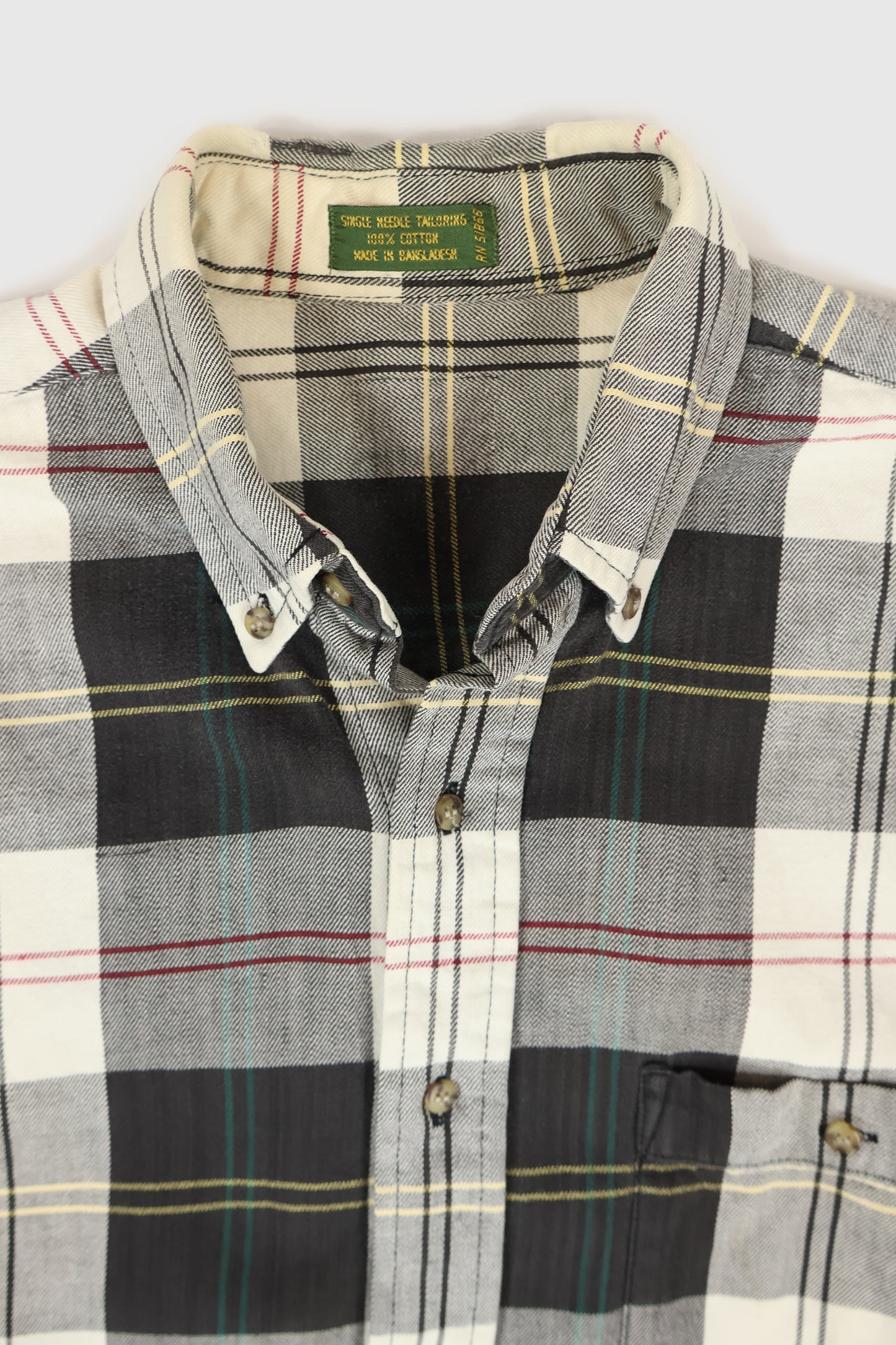 Vintage Plaid Button-Down Shirt Image 2