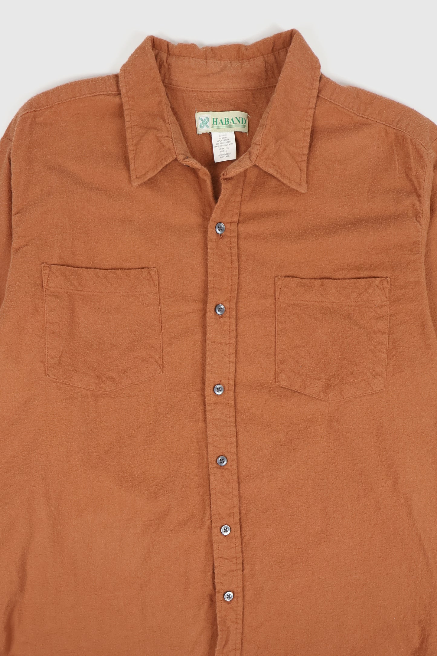 Vintage Lightweight Orange Flannel Button-Down Shirt Image 1