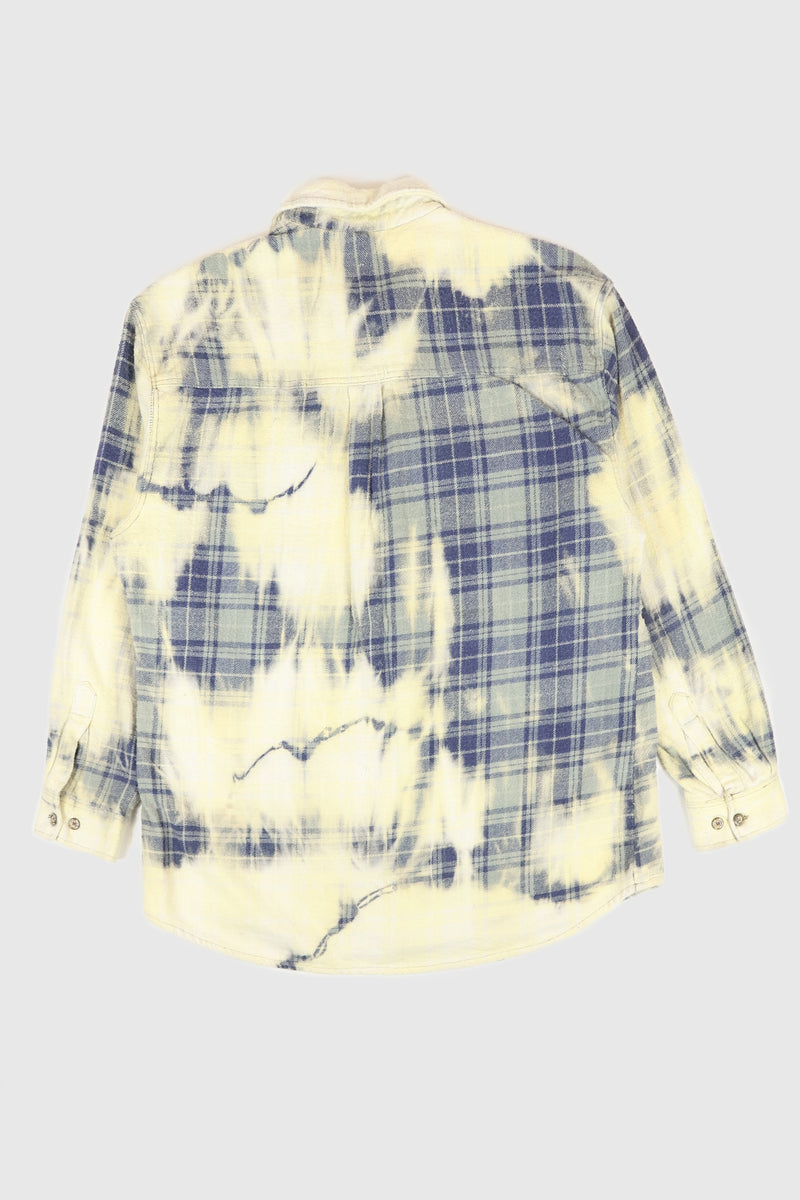 Vintage Bleached Heavyweight Flannel Button-Down Shirt
