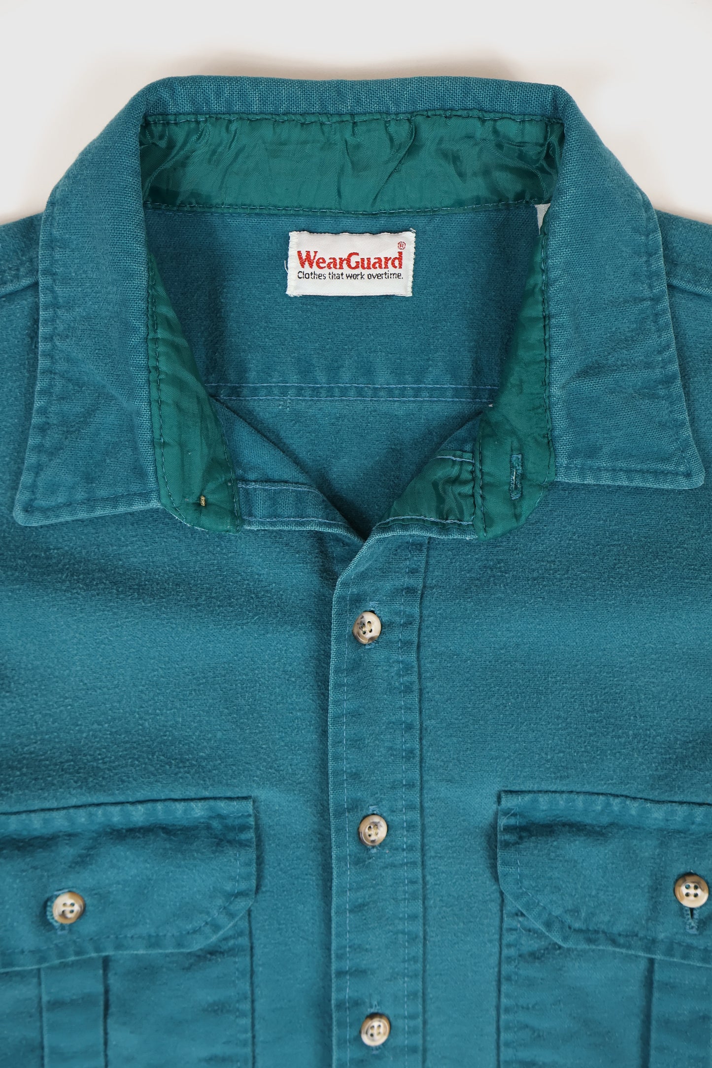 Vintage Green Flannel Button-Down Shirt Image 2