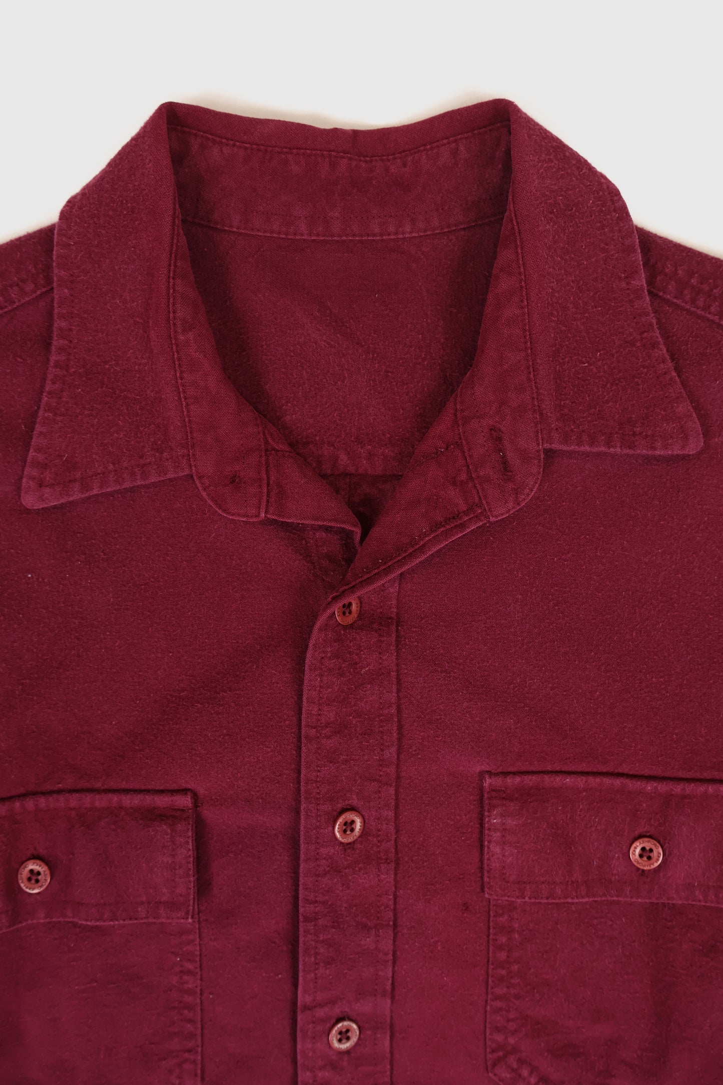 Vintage Red Flannel Button-Down Shirt Image 2