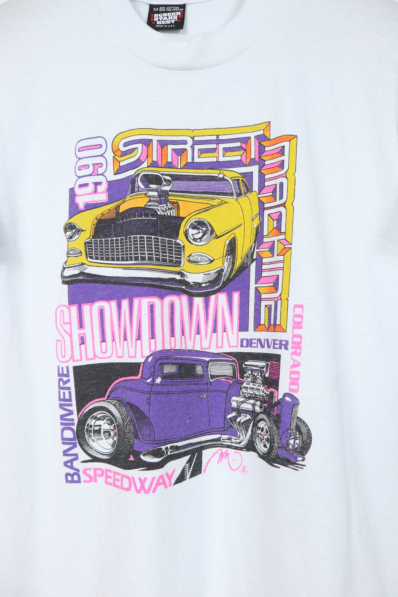 Vintage 1990 Denver Speedway Showdown Tee