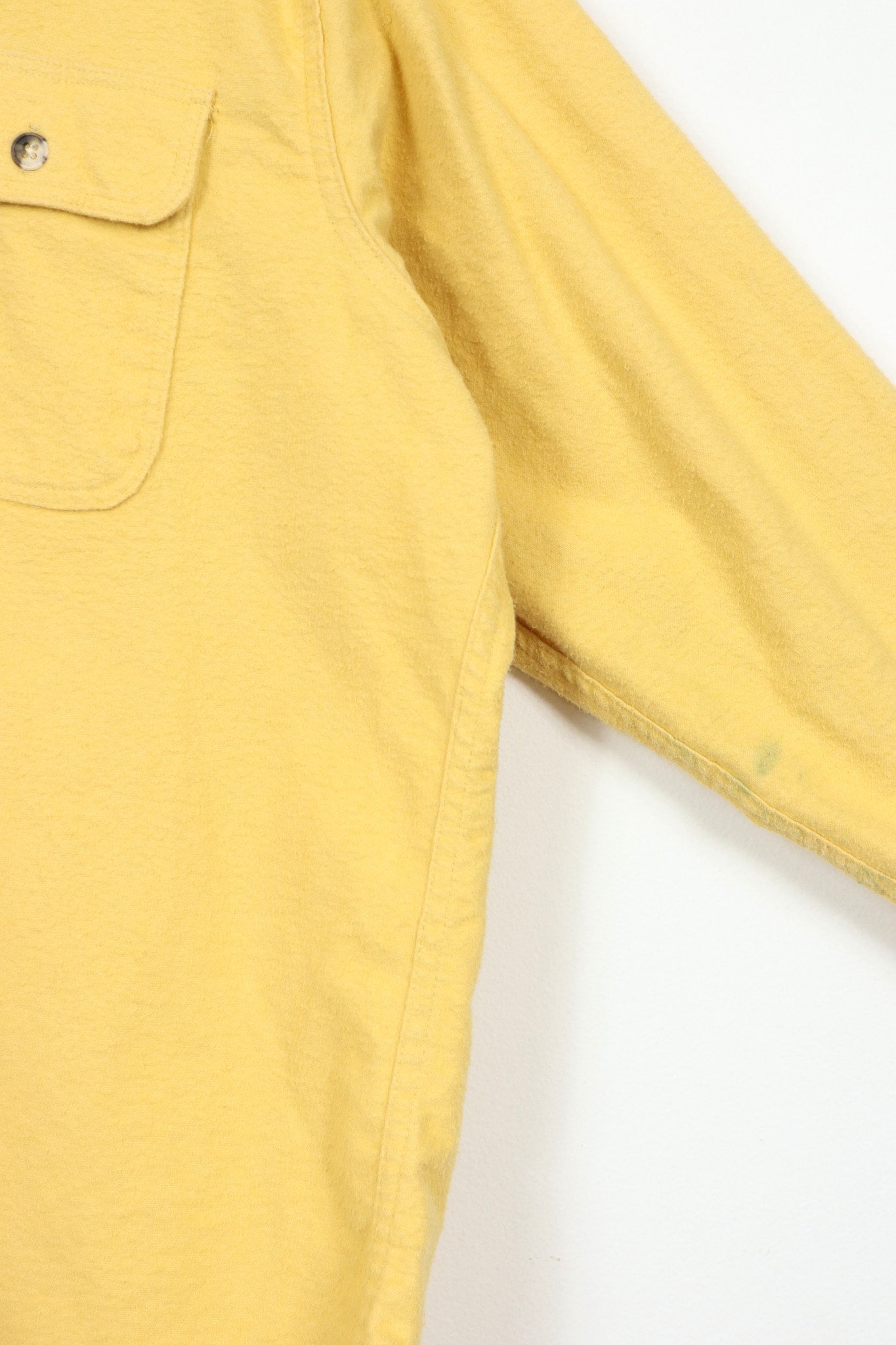 Yellow Flannel Button-Down Shirt