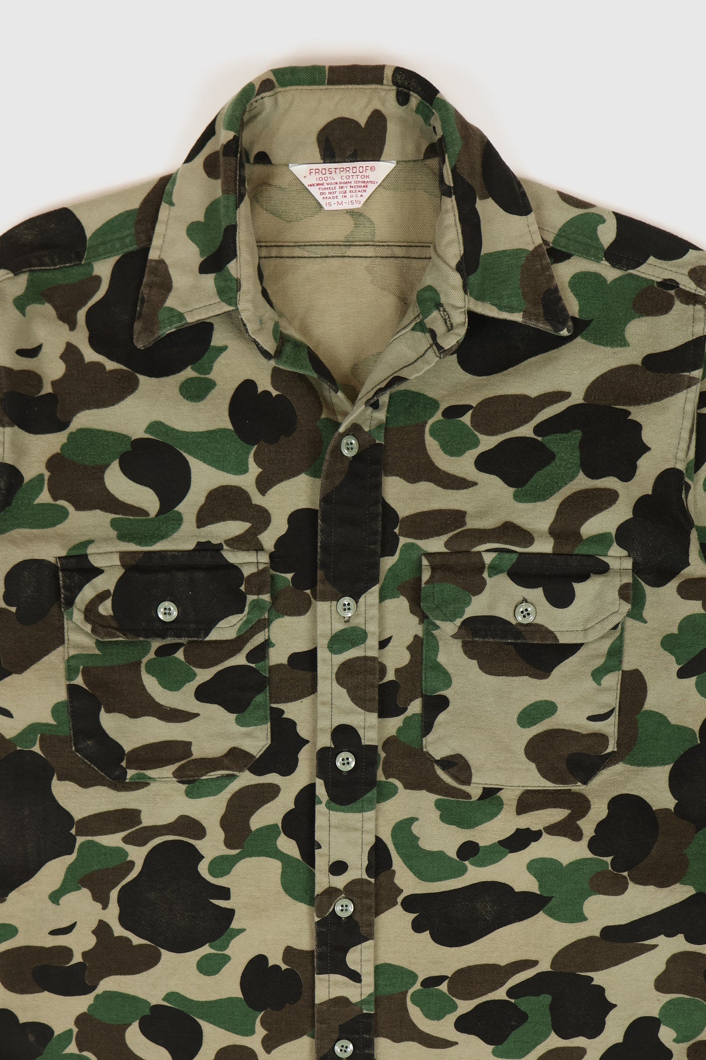 Vintage Camo Button-Down Shirt Image 1