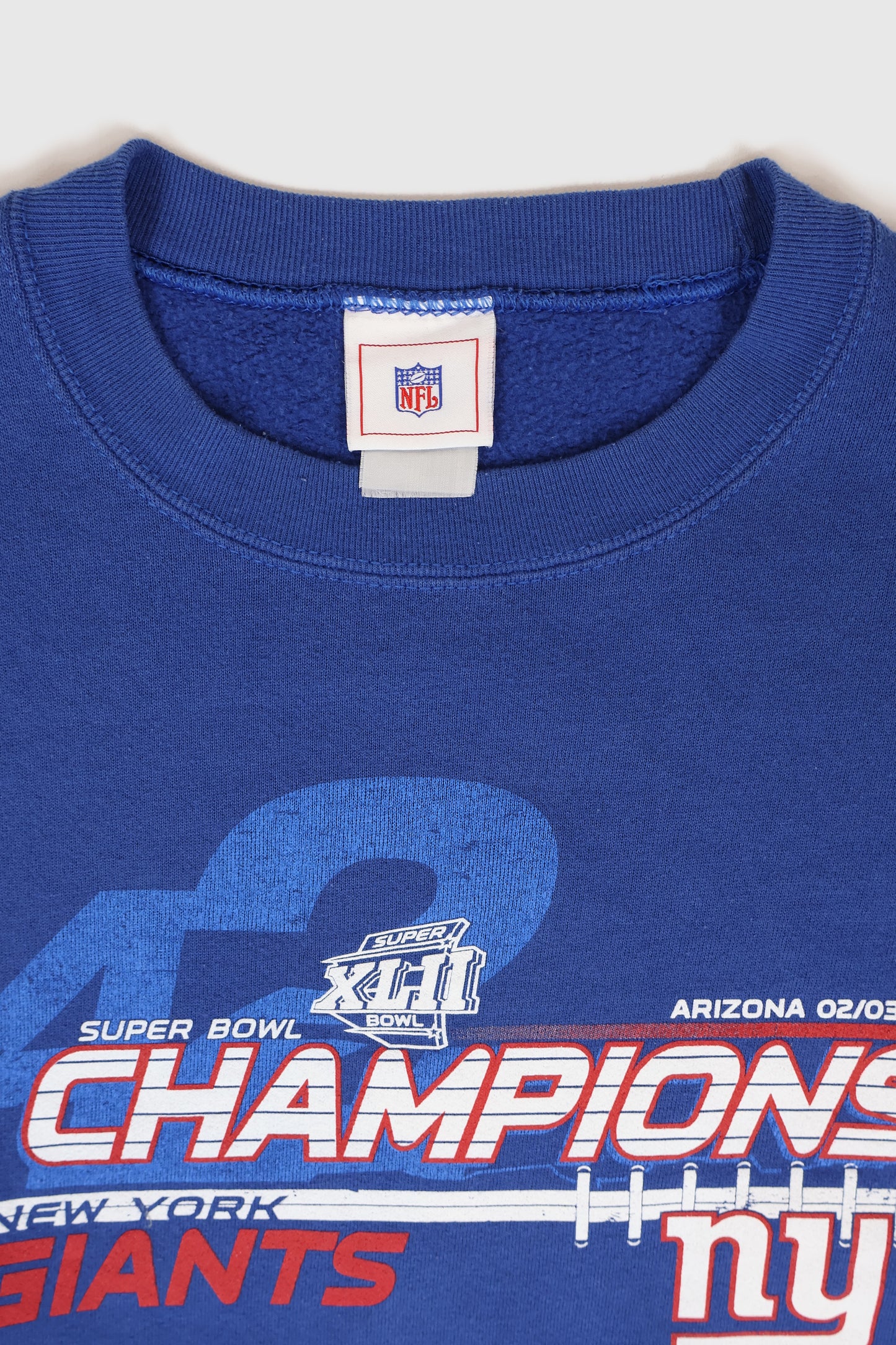 Vintage New York Giants Super Bowl XLII Champions Crewneck Image 2