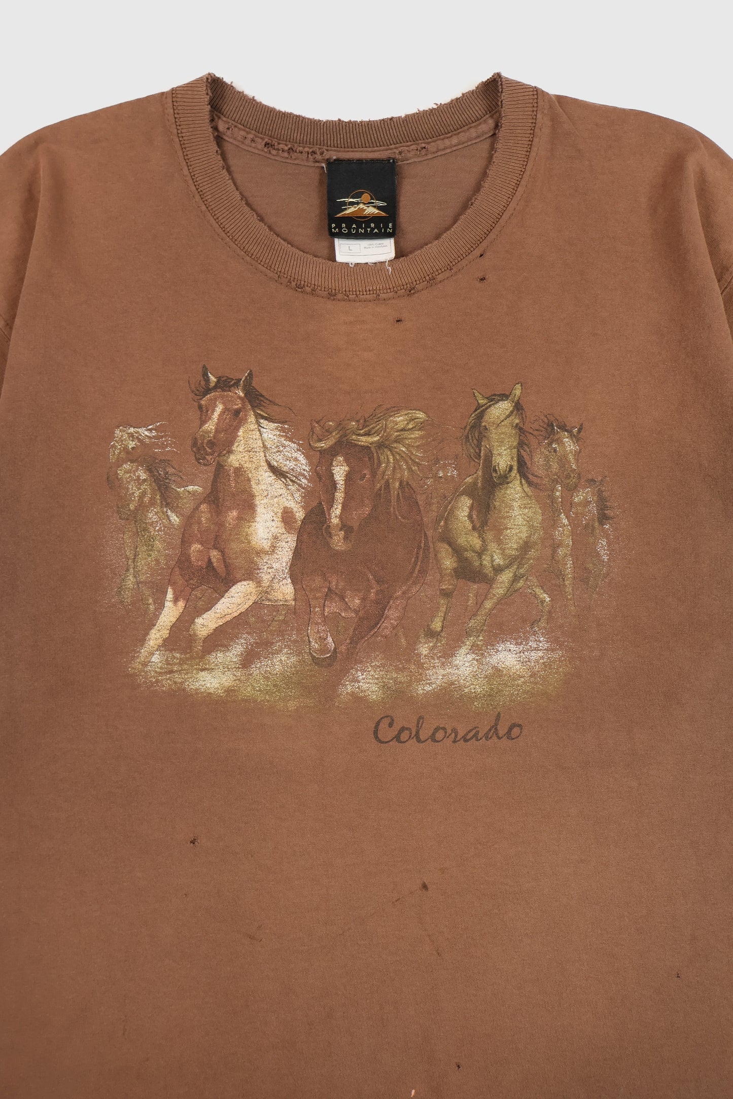 Vintage Distressed Horses Tee Image 1