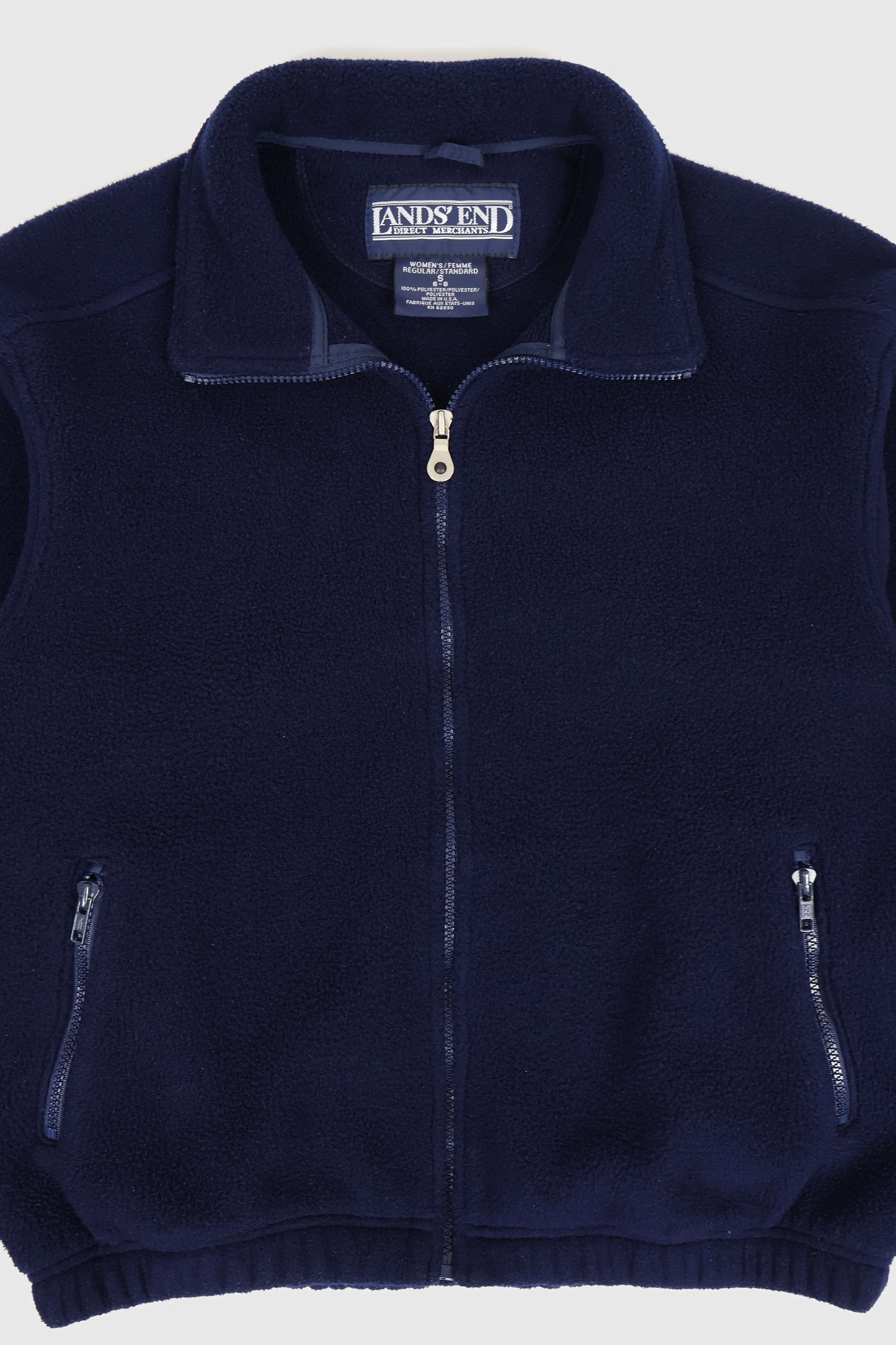 Vintage Lands End Full Zip Fleece Jacket