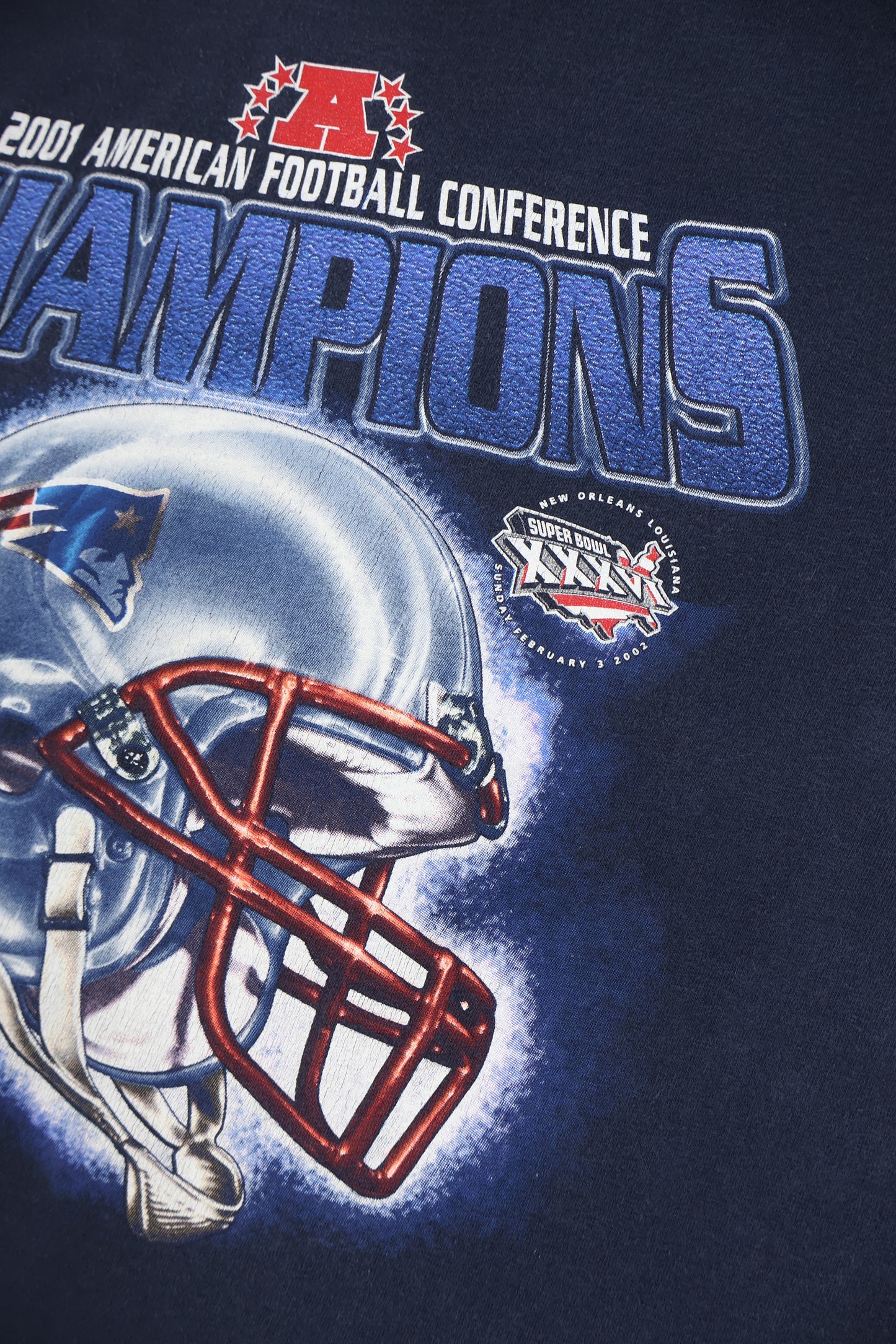 Vintage New England Patriots 2001 AFC Champions Tee