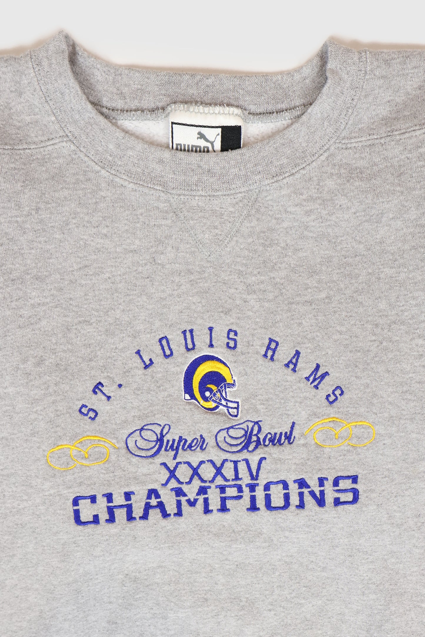 Vintage St. Louis Rams Super Bowl Champions XXXIV Crewneck Image 1