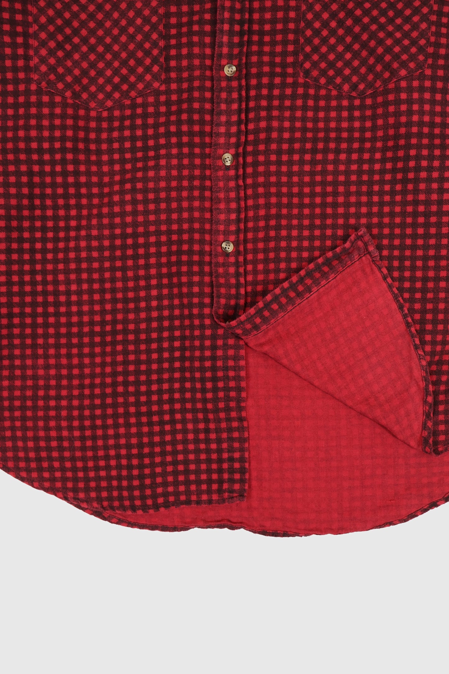 Vintage Red Flannel Button-Down Shirt Image 3