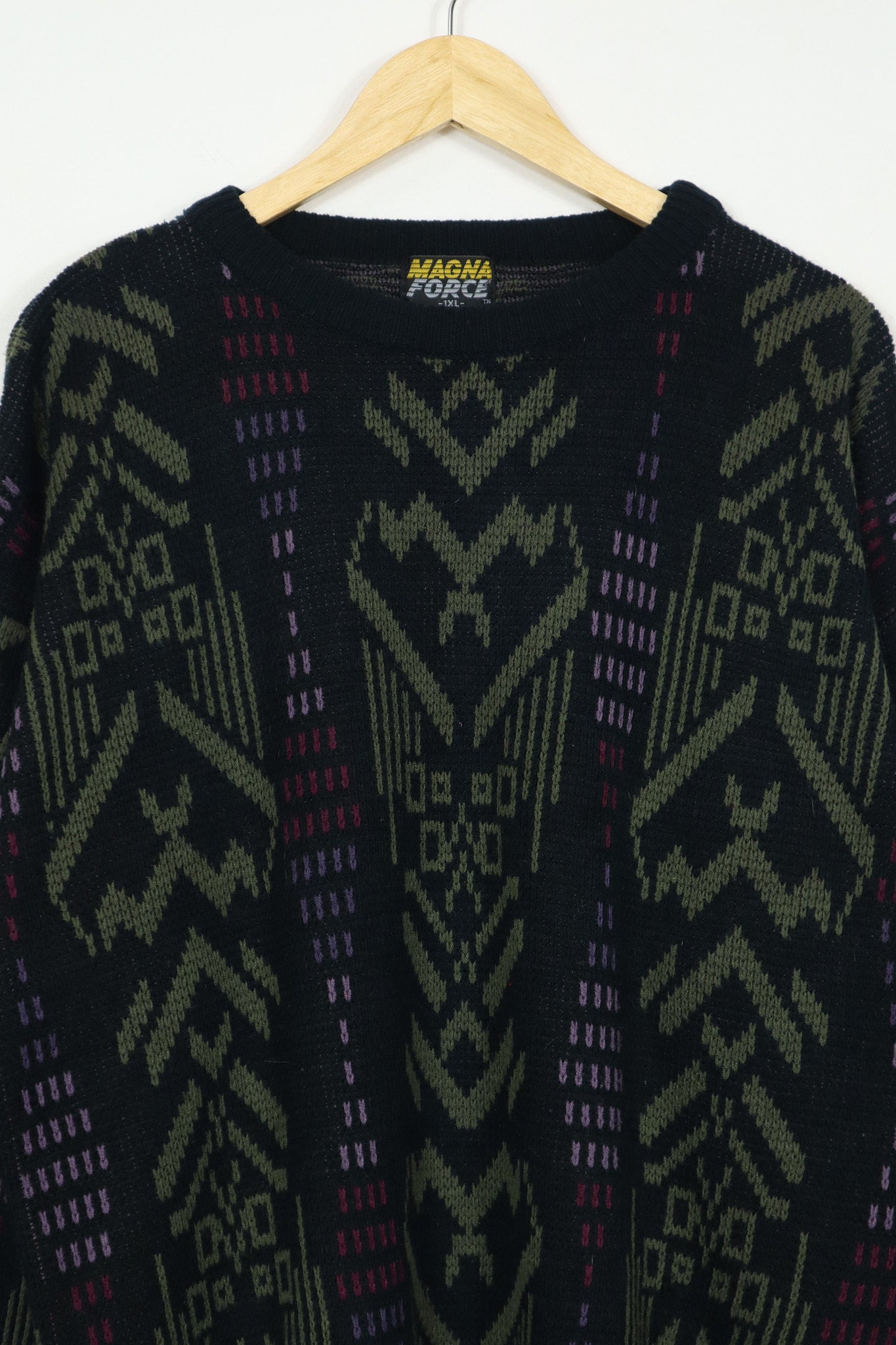 Vintage Black Pattern Sweater
