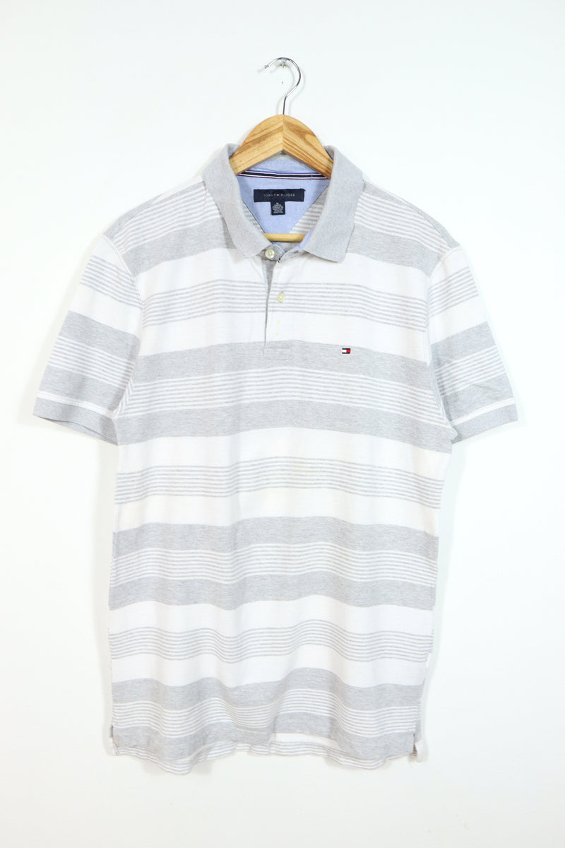 Tommy Hilfiger White Striped Polo