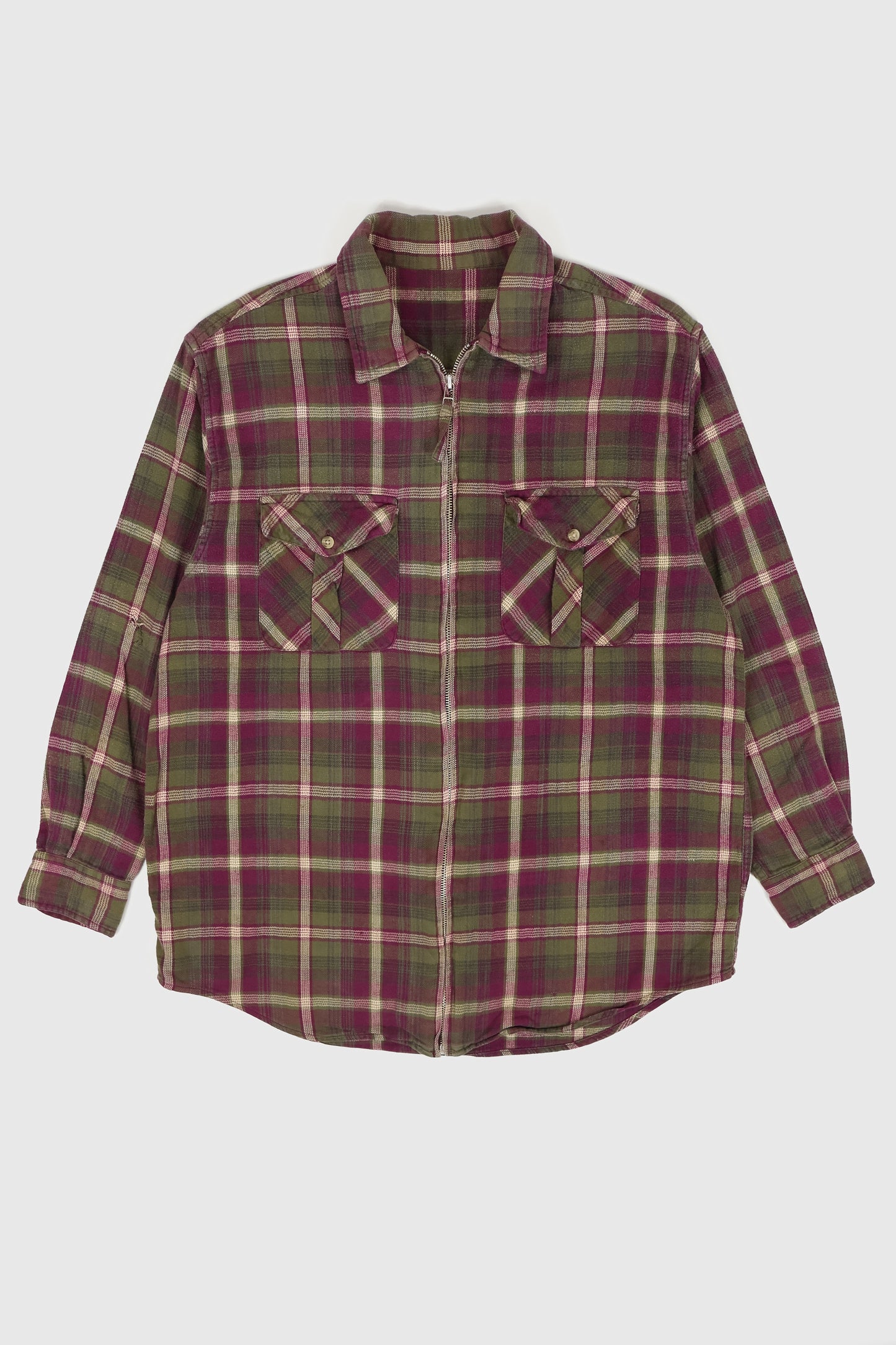 Vintage Full Zip Flannel Shirt Image 0