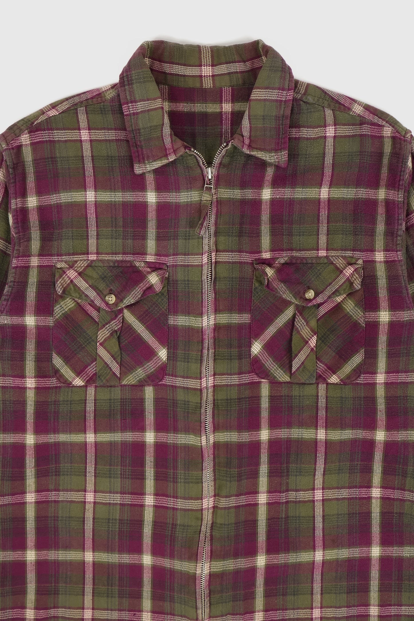 Vintage Full Zip Flannel Shirt Image 1