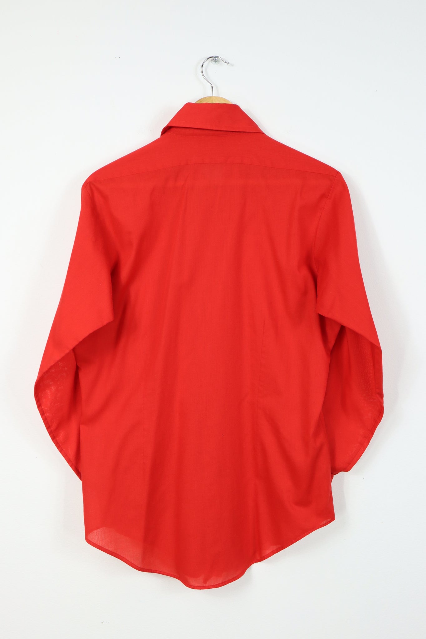 Vintage Sheer Red Button-Down