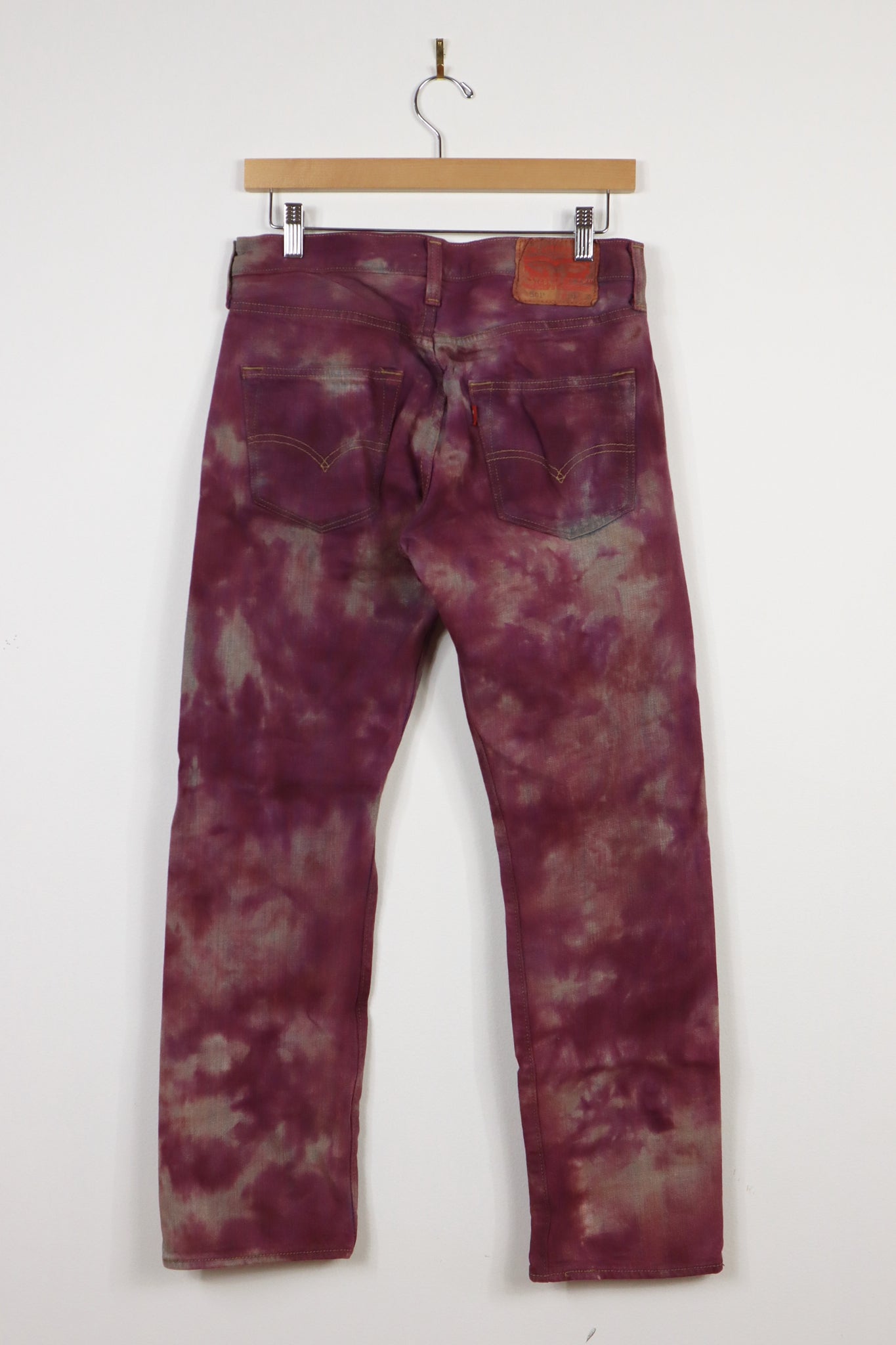 Upcycled Levi's 501 Straight Fit Button-Fly Dyed Jeans 003