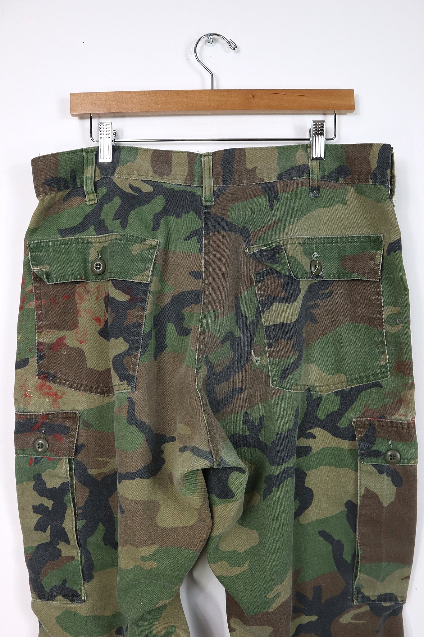 Vintage Paint Splattered Camo Pants