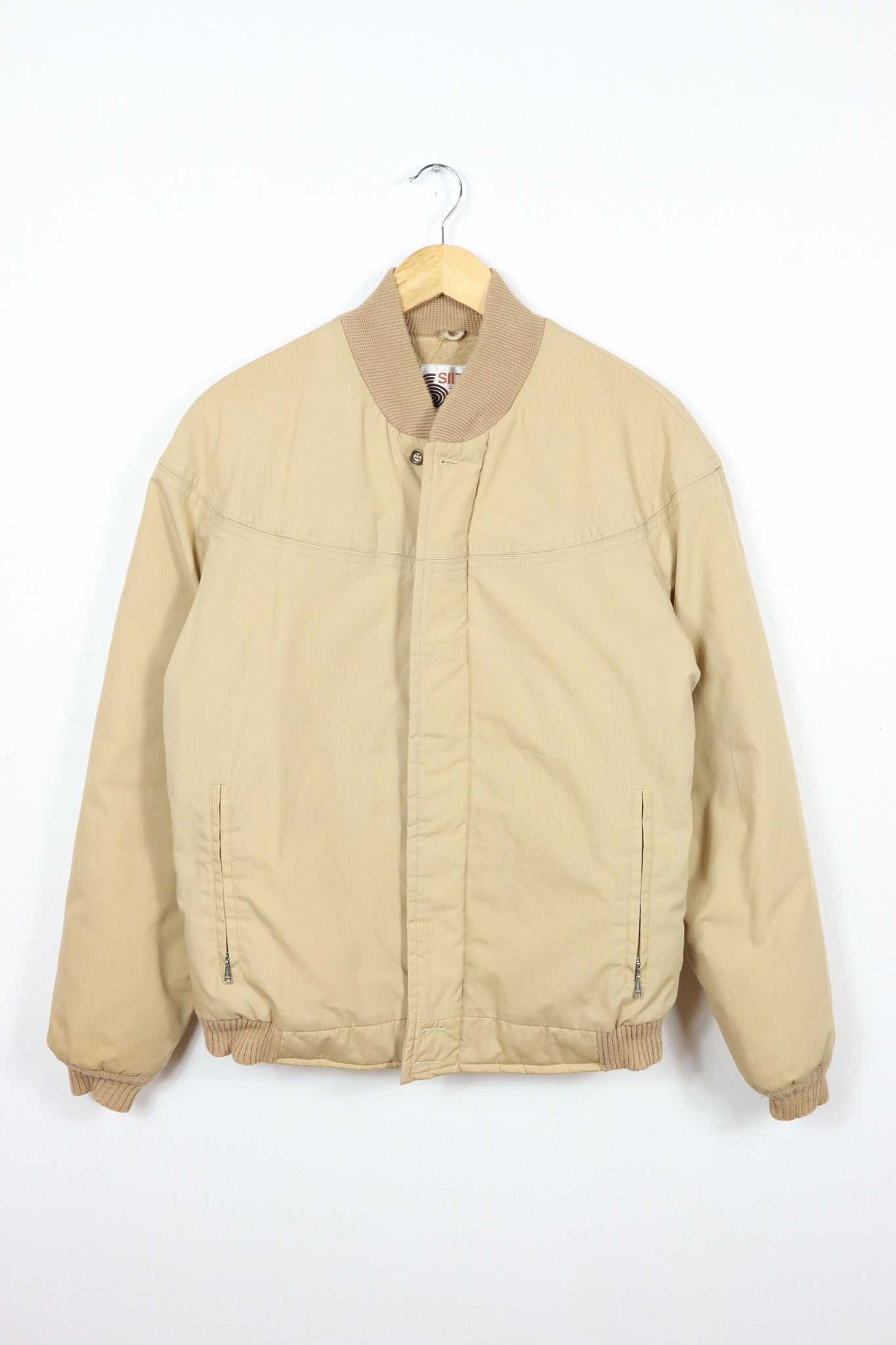 Vintage Beige Full Zip Jacket