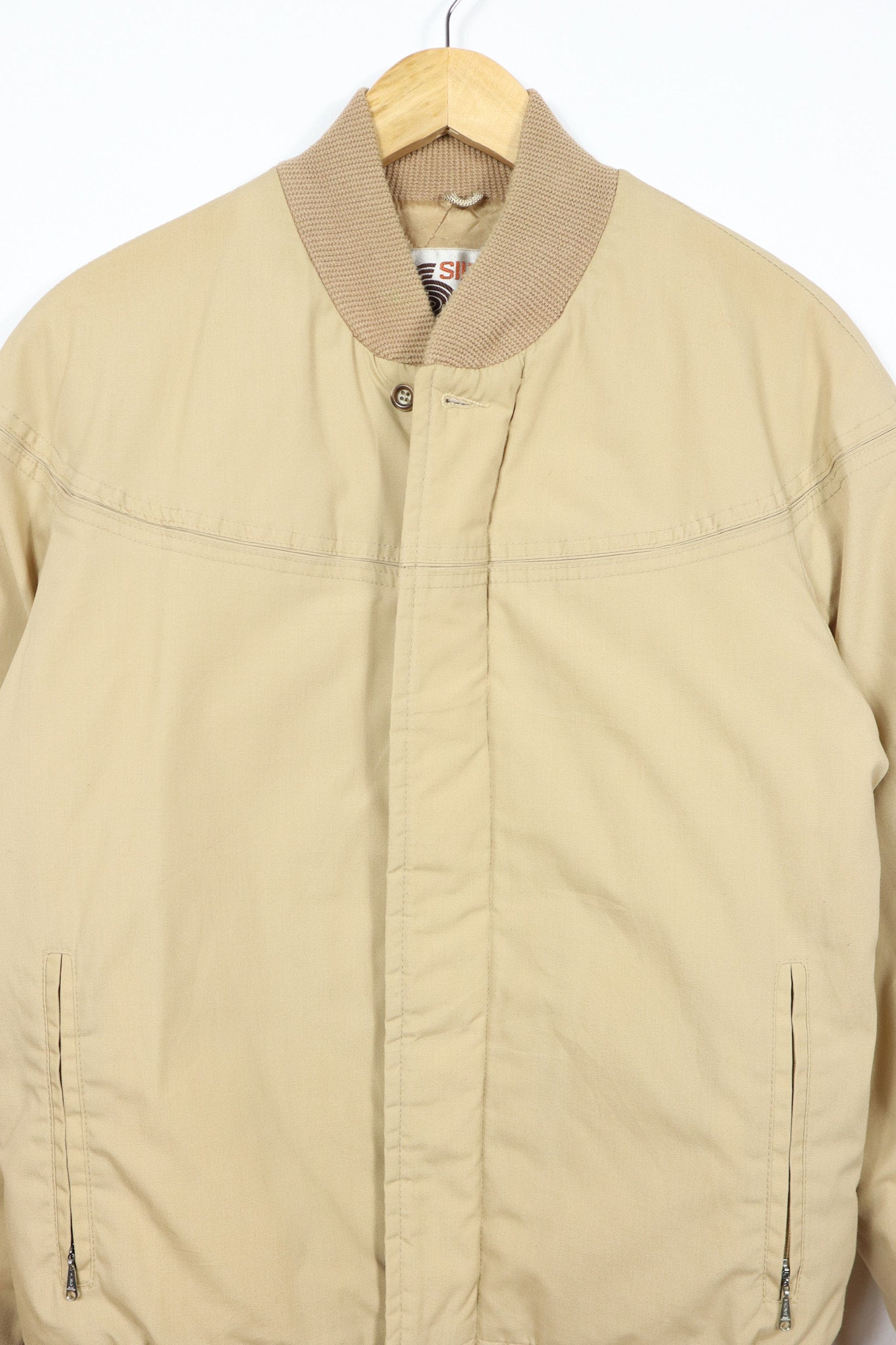 Vintage Beige Full Zip Jacket