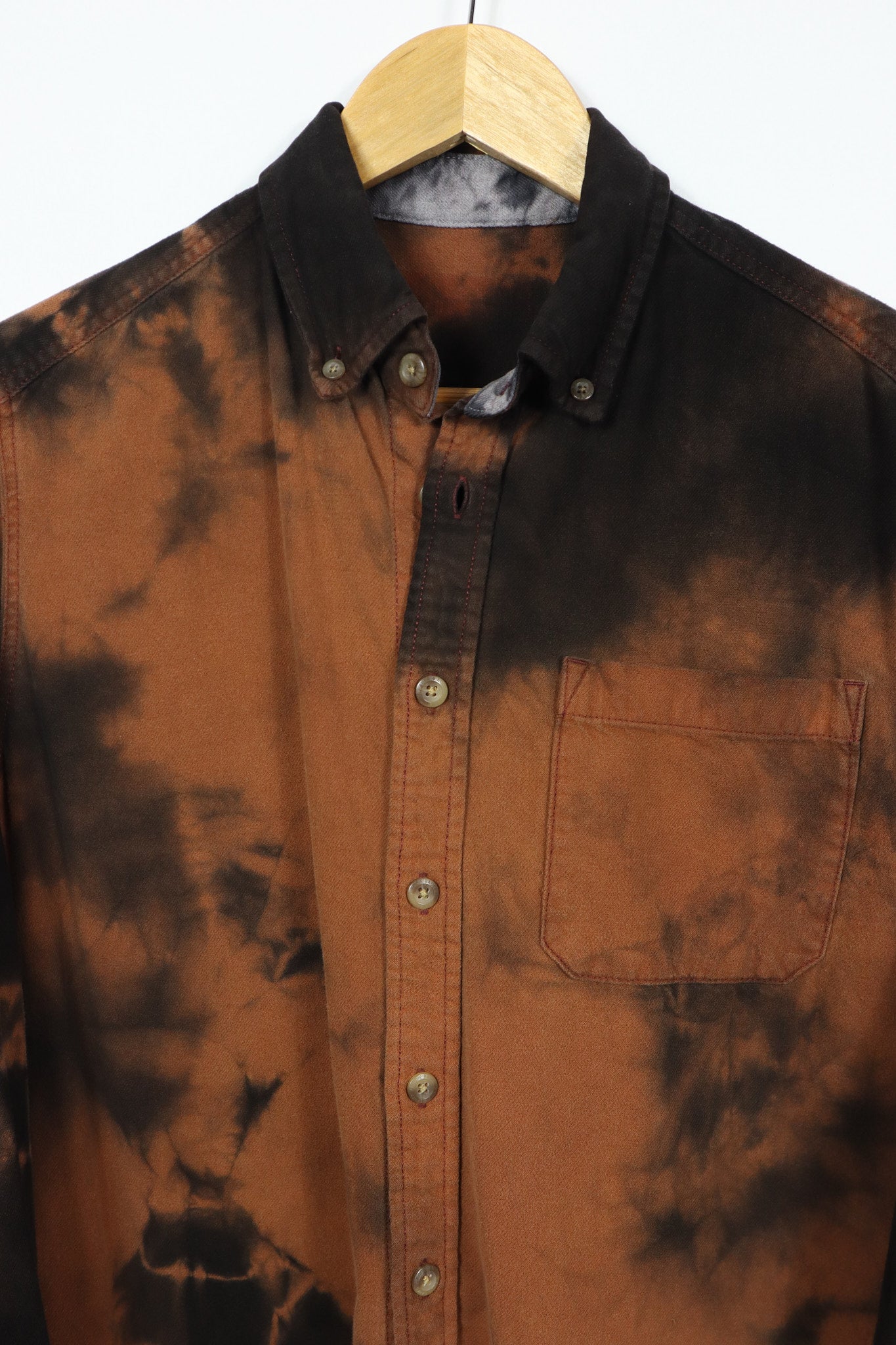 Upcycled Dyed Flannel Button-Down 02