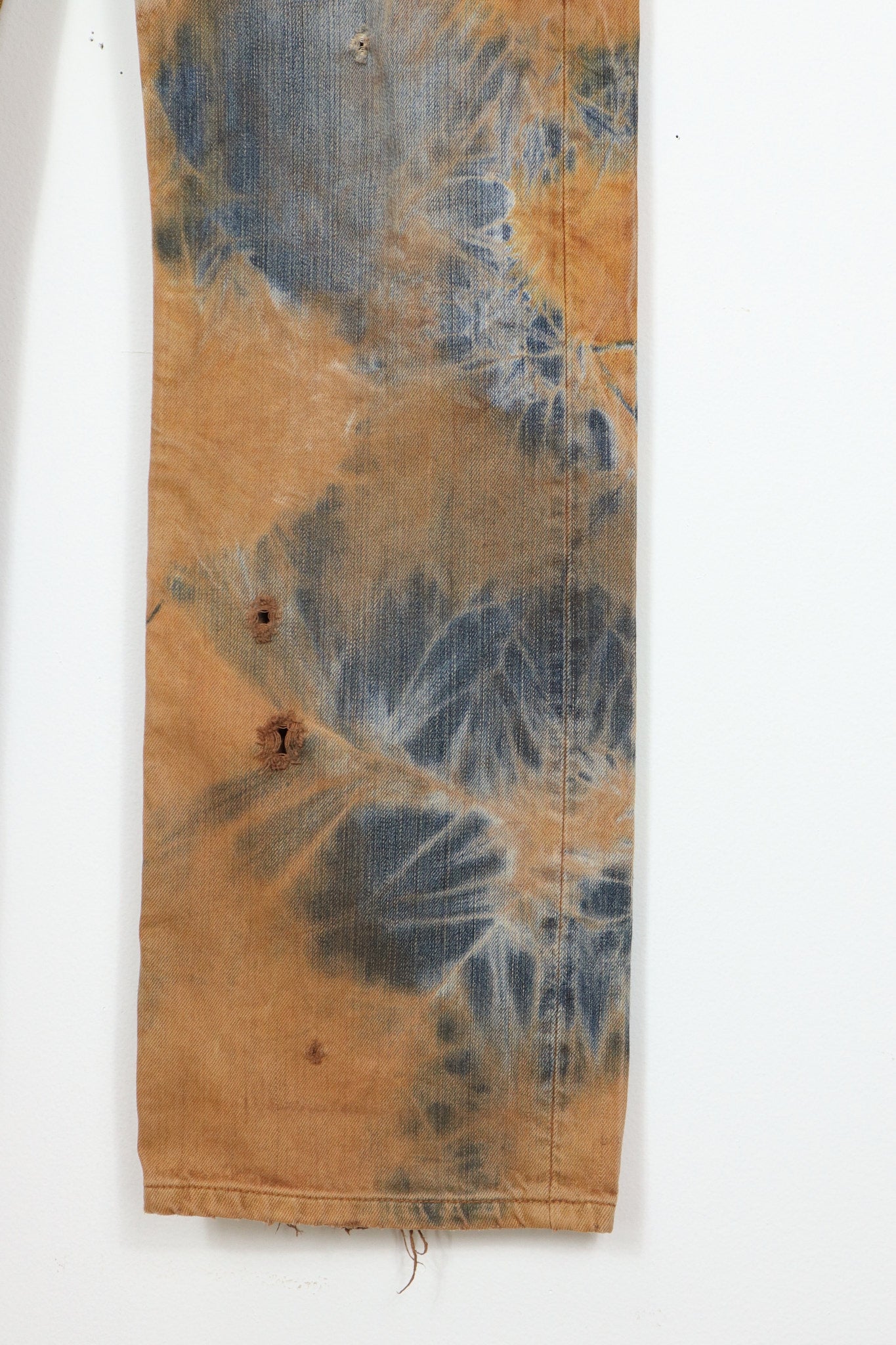 Vintage Reworked Rust Dyed 501 Levis Button Fly Jeans