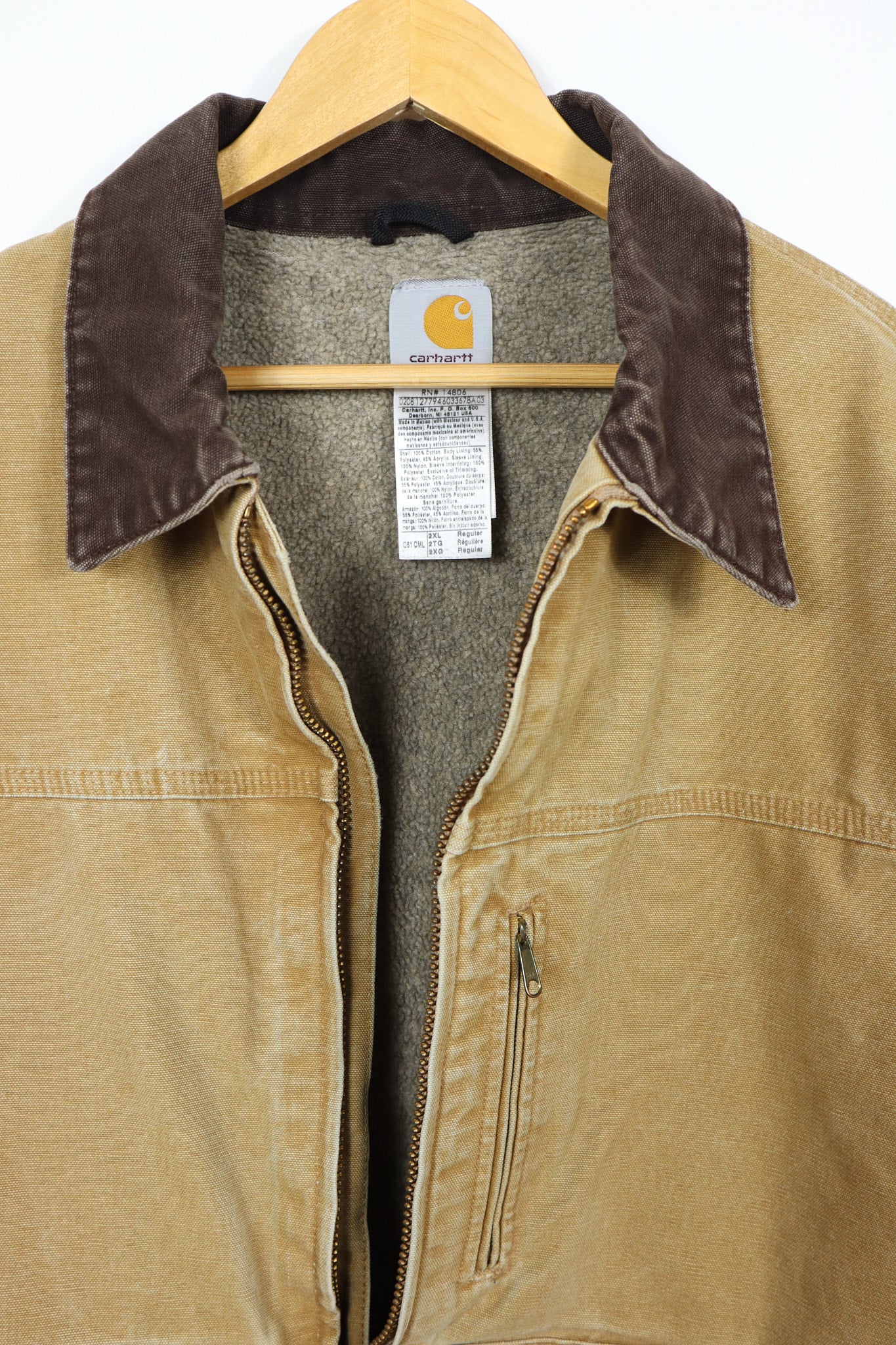 Vintage Carhartt Sherpa Lined Full Zip Jacket