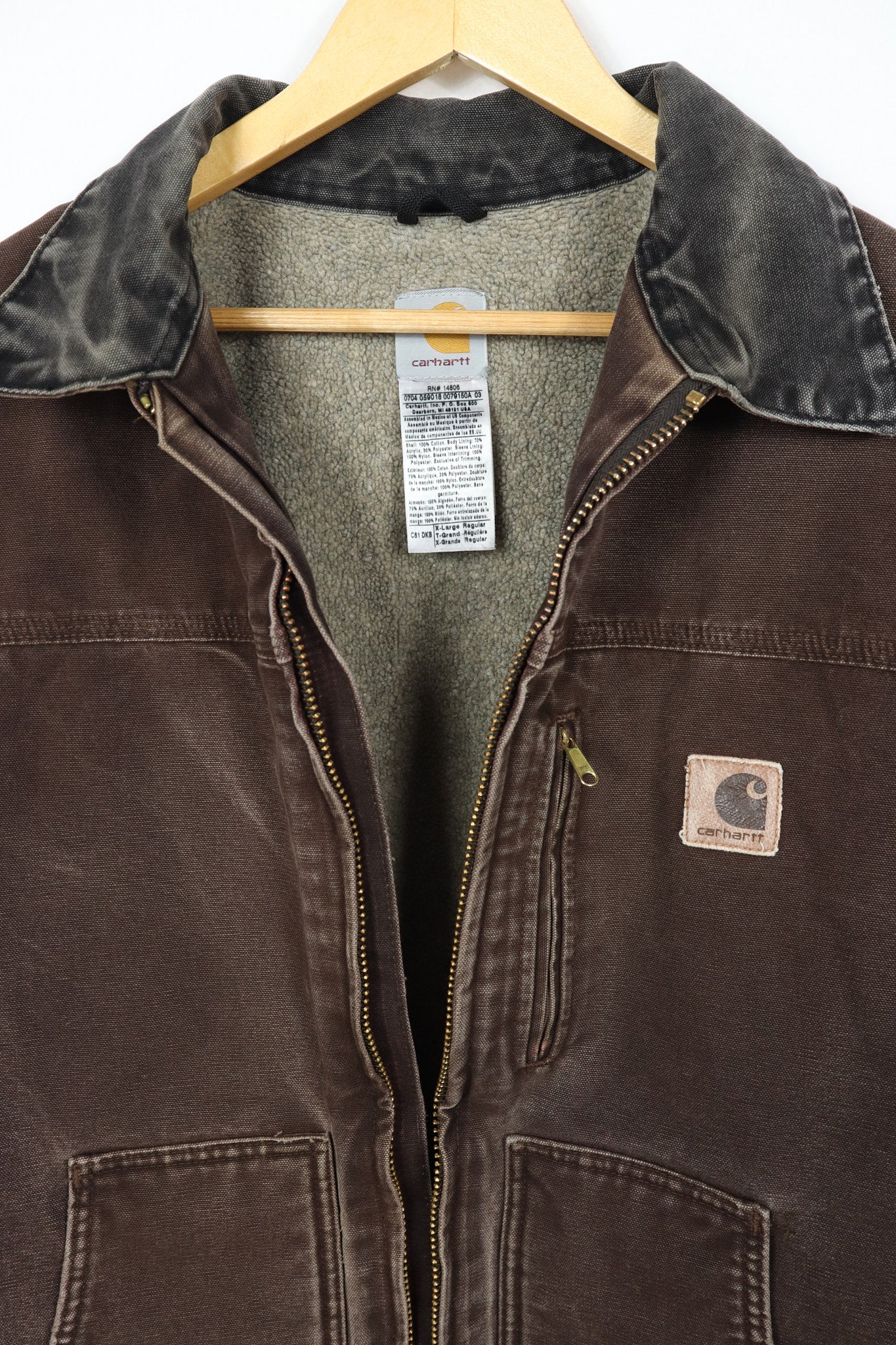 Vintage Carhartt Sherpa Lined Full Zip Jacket