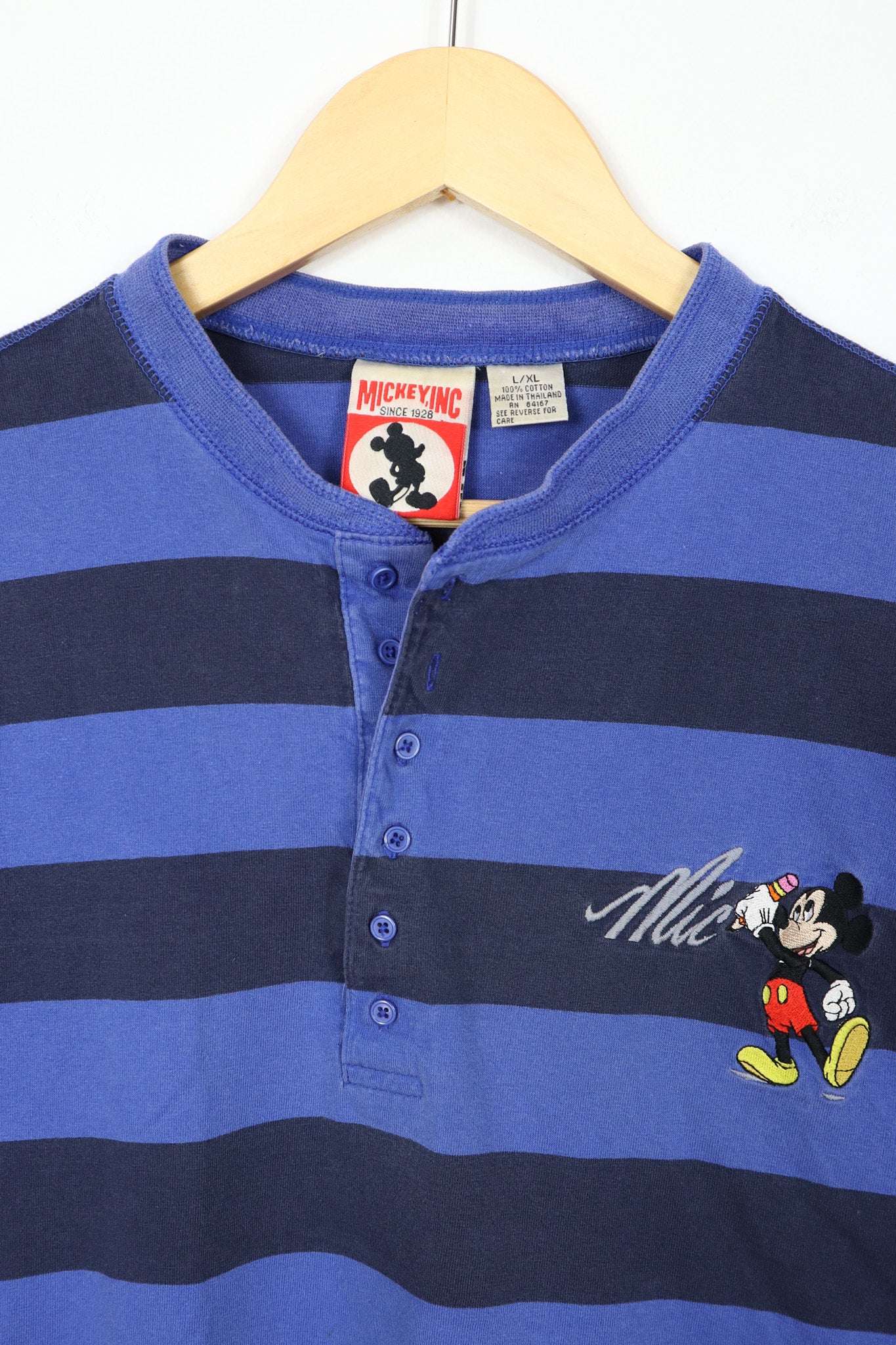 Vintage Embroidered Mickey Mouse Long Sleeve Tee