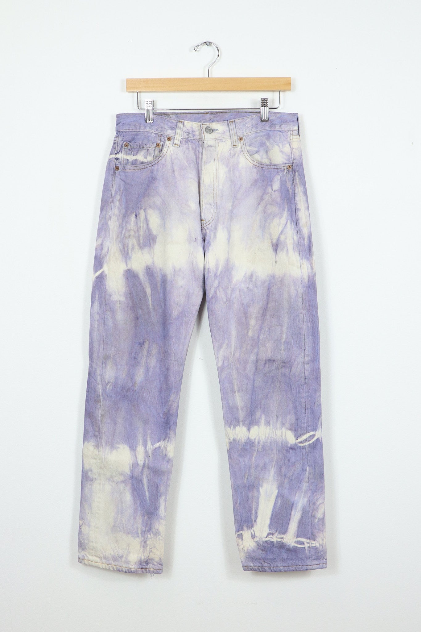 Reworked Purple Dyed Levi's Straight Fit Jeans
