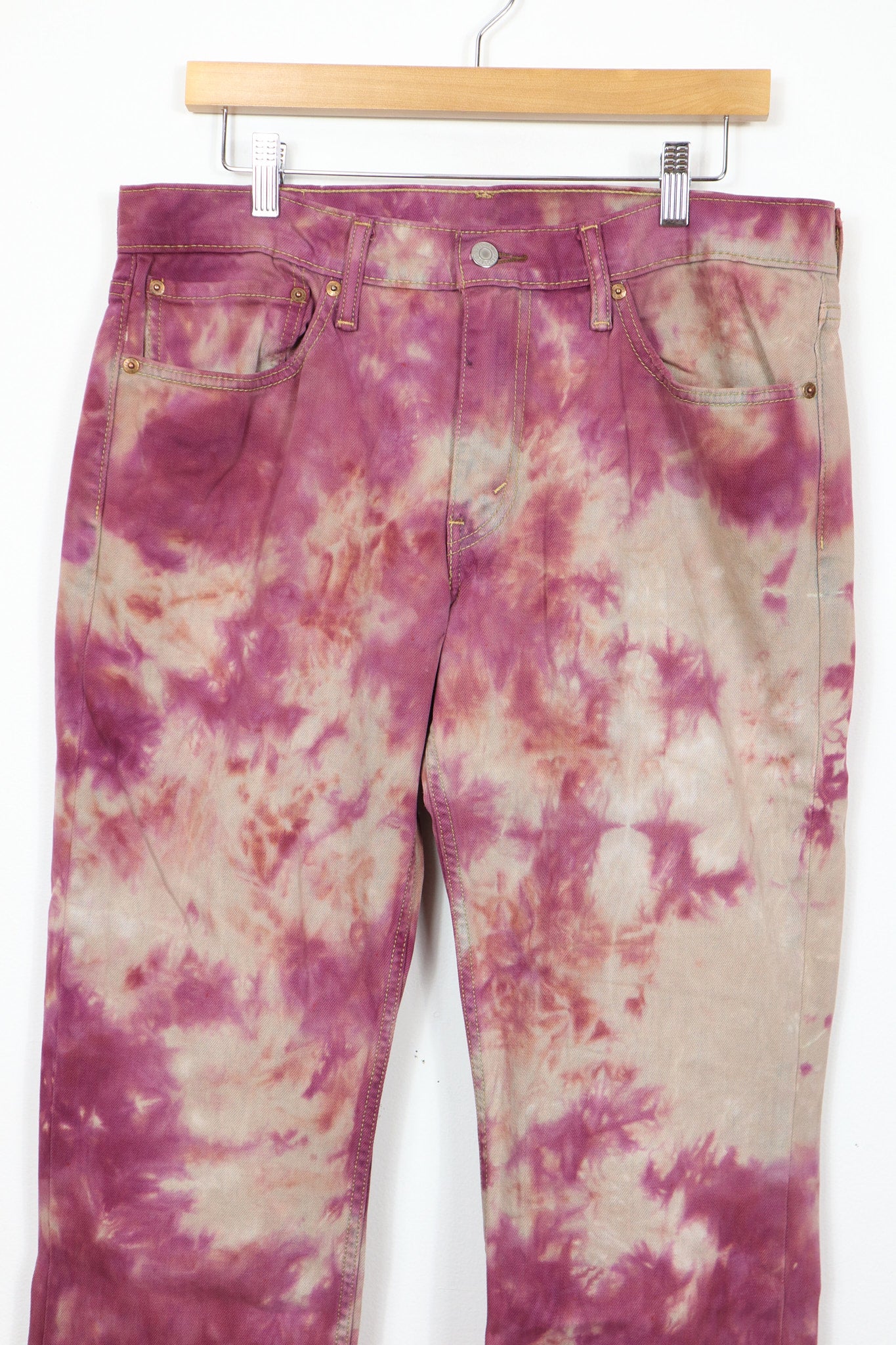Vintage Reworked Red Dyed Levi's Jeans