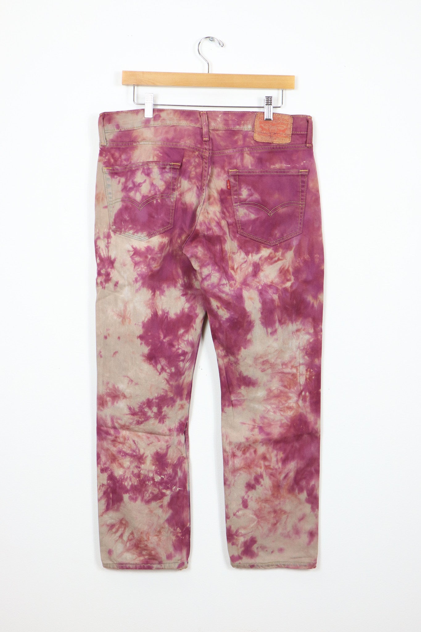 Vintage Reworked Red Dyed Levi's Jeans