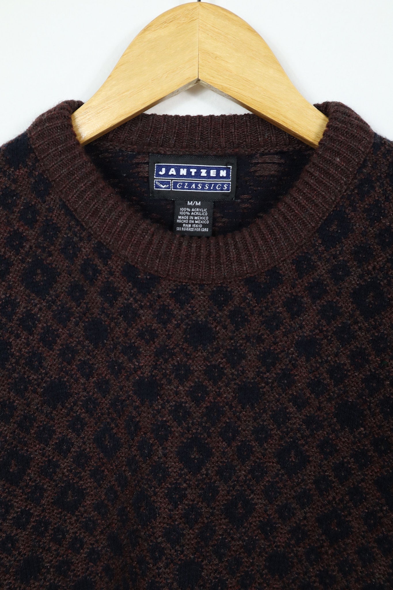 Vintage Brown Pattern Sweater