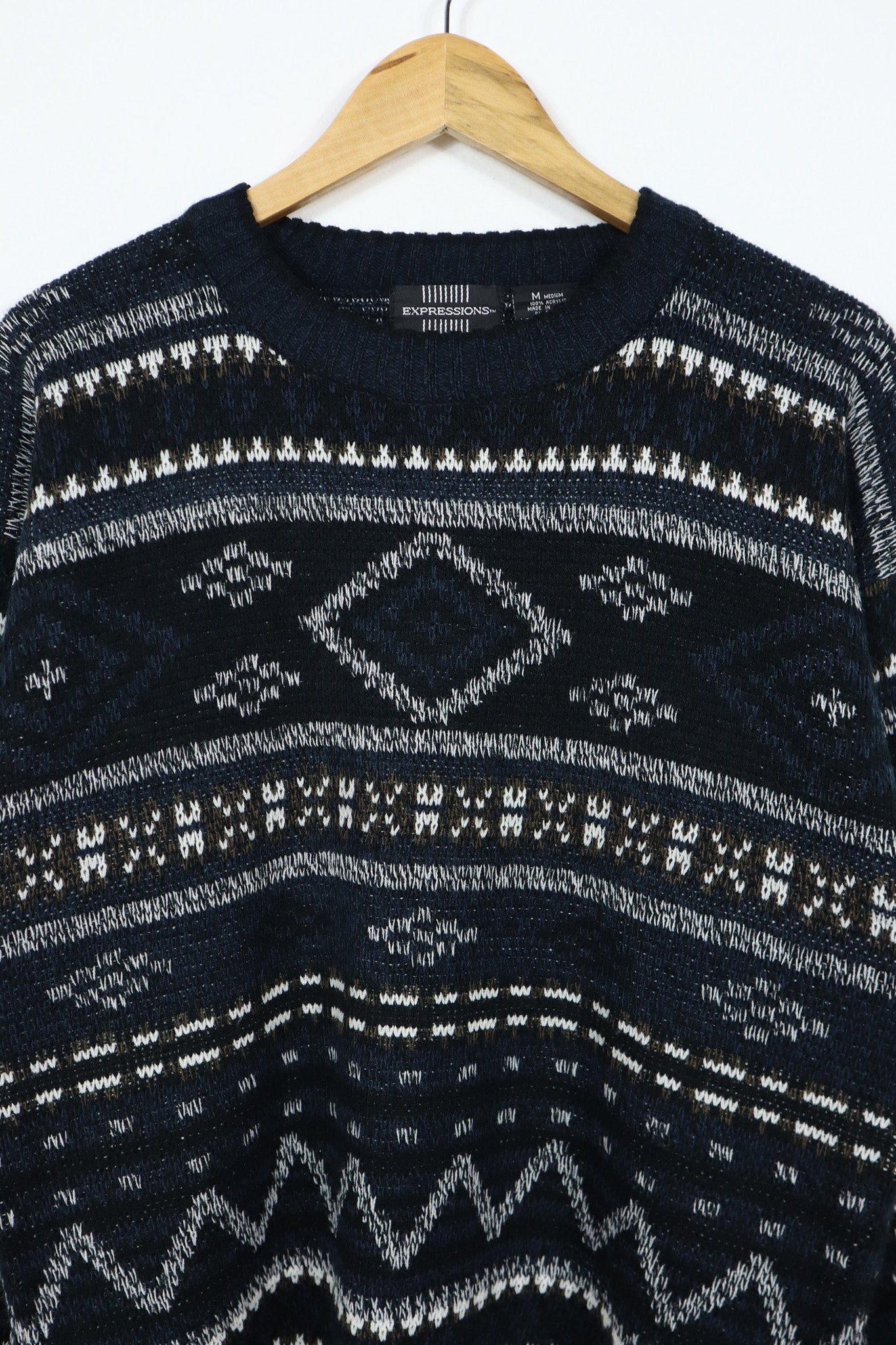 Vintage Blue Pattern Sweater