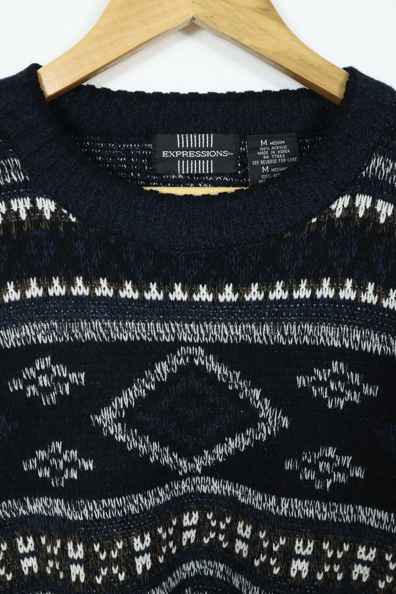 Vintage Blue Pattern Sweater