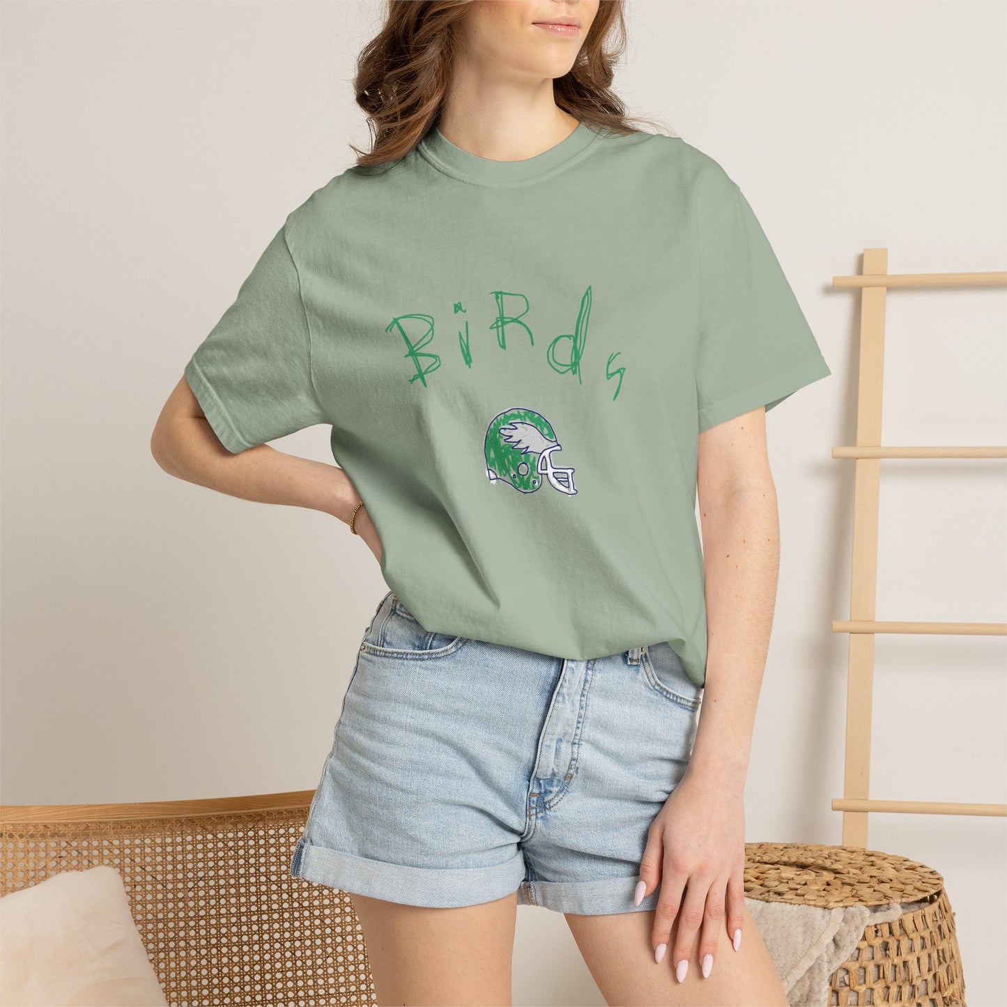 Birds Crayon Helmet Tee