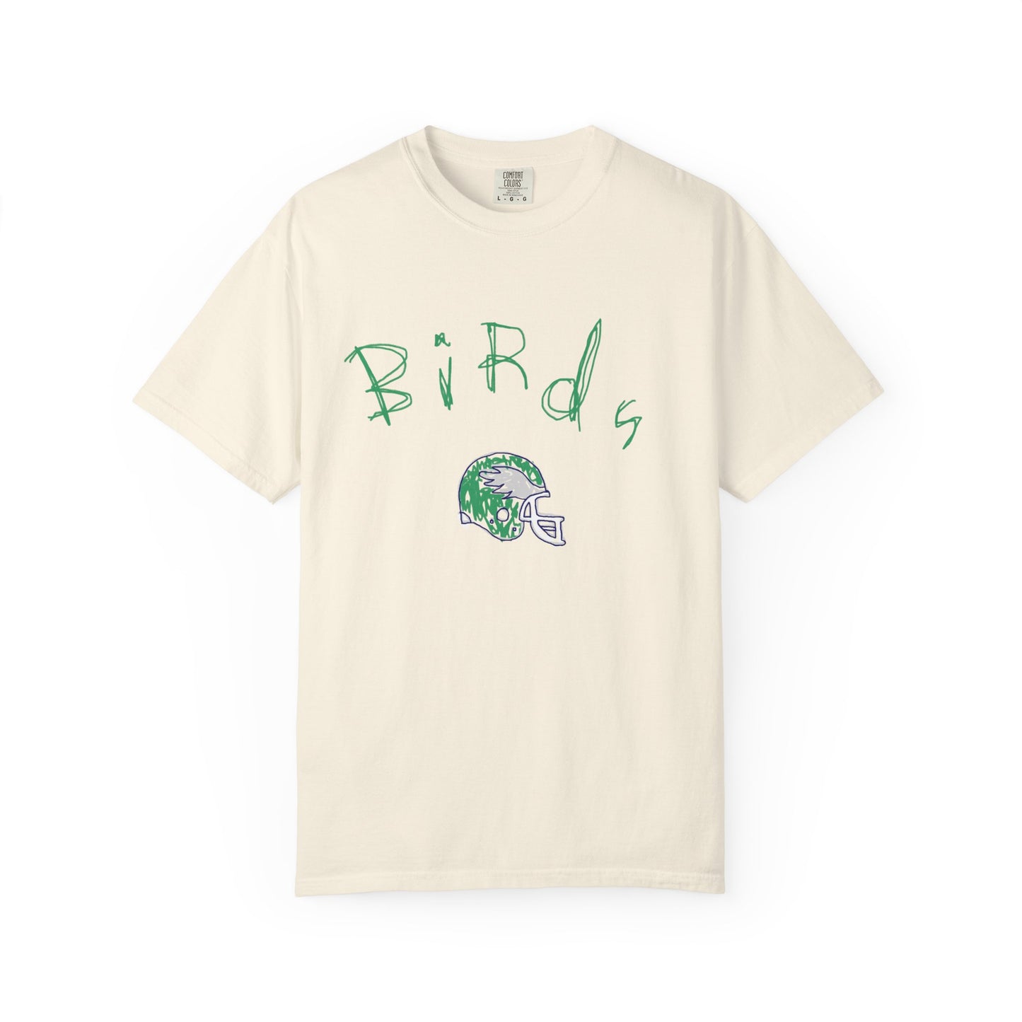 Birds Football Helmet Graphic T-Shirt