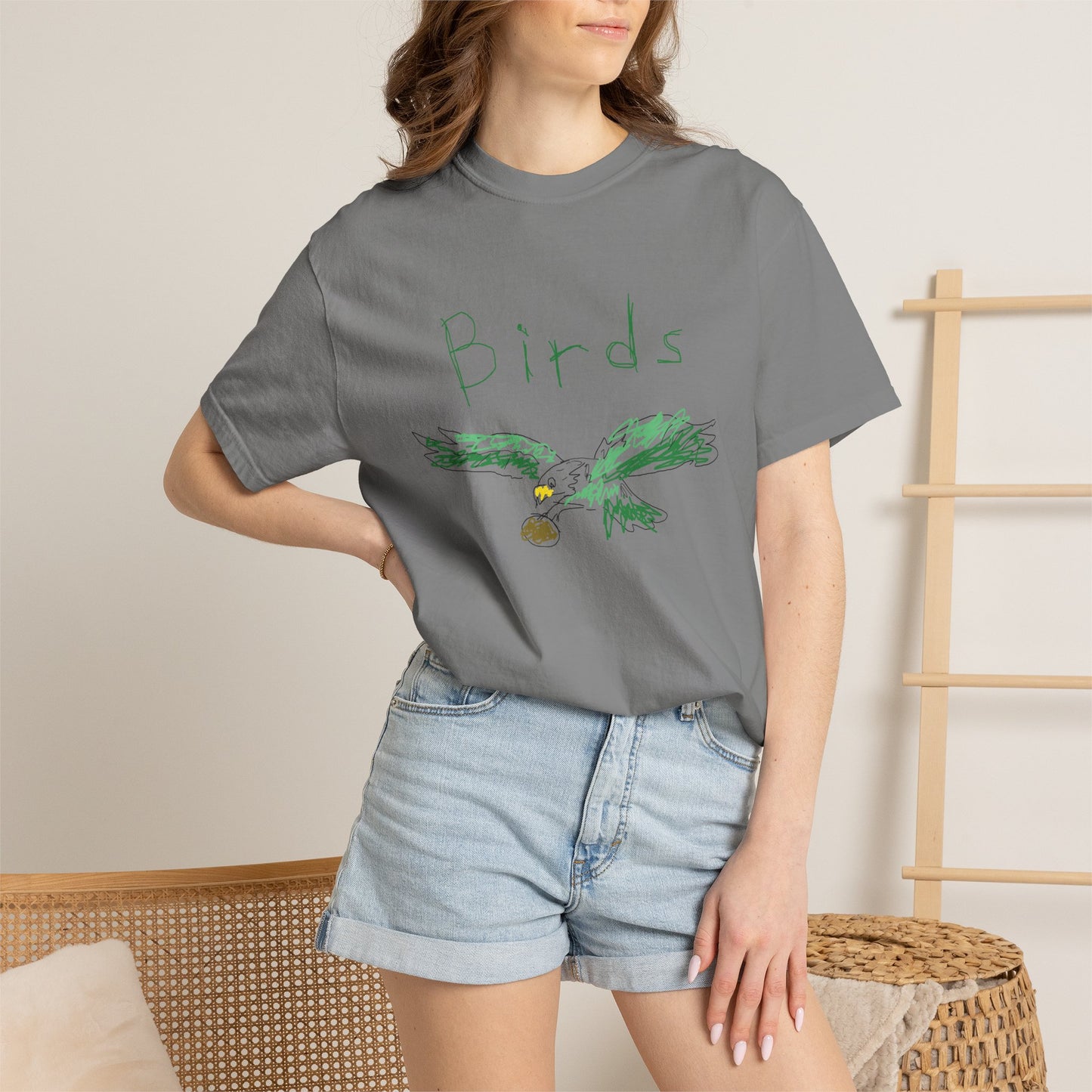 Birds Crayon Graphic Tee